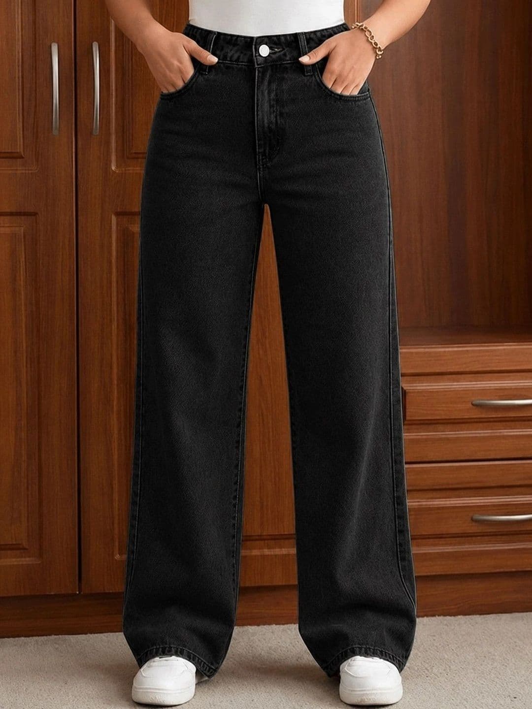 KASHIANXSTYLE Women Loose Regular Fit High-Rise Light Fade Stretchable Jeans - view 1