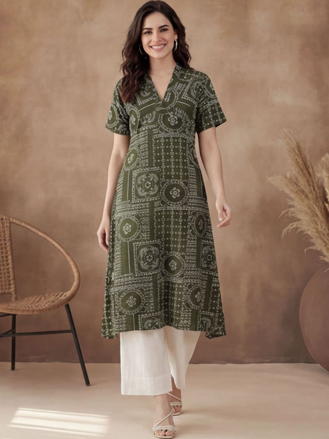 Anouk Women Ethnic Motifs Printed Kurta - view 1