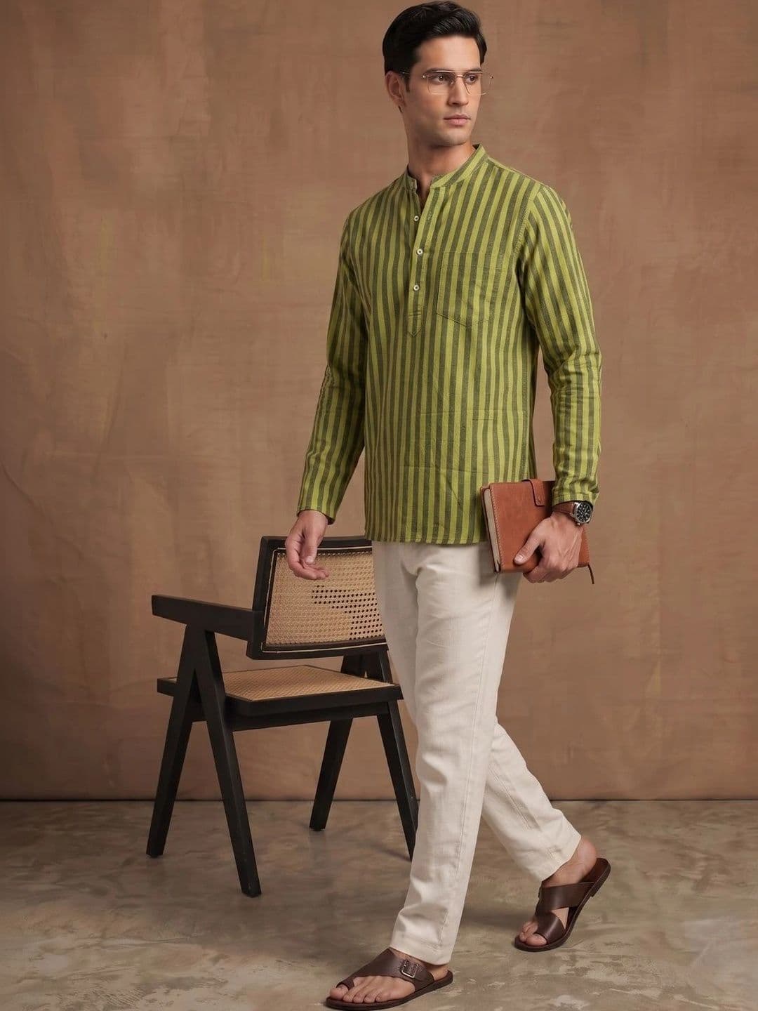 Navibhu Men Striped Kurta - view 1