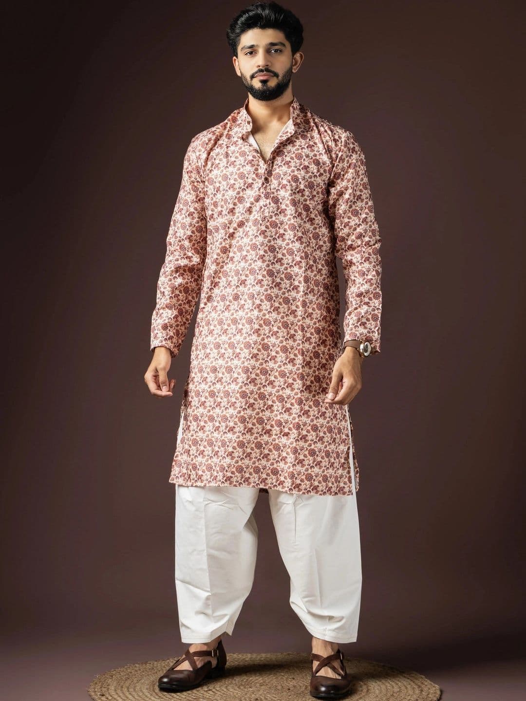 Anouk Men Floral Printed Floral Kurta - view 1