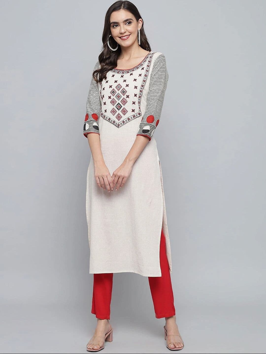 Anouk Women Embroidered Thread Work Kurta - view 1