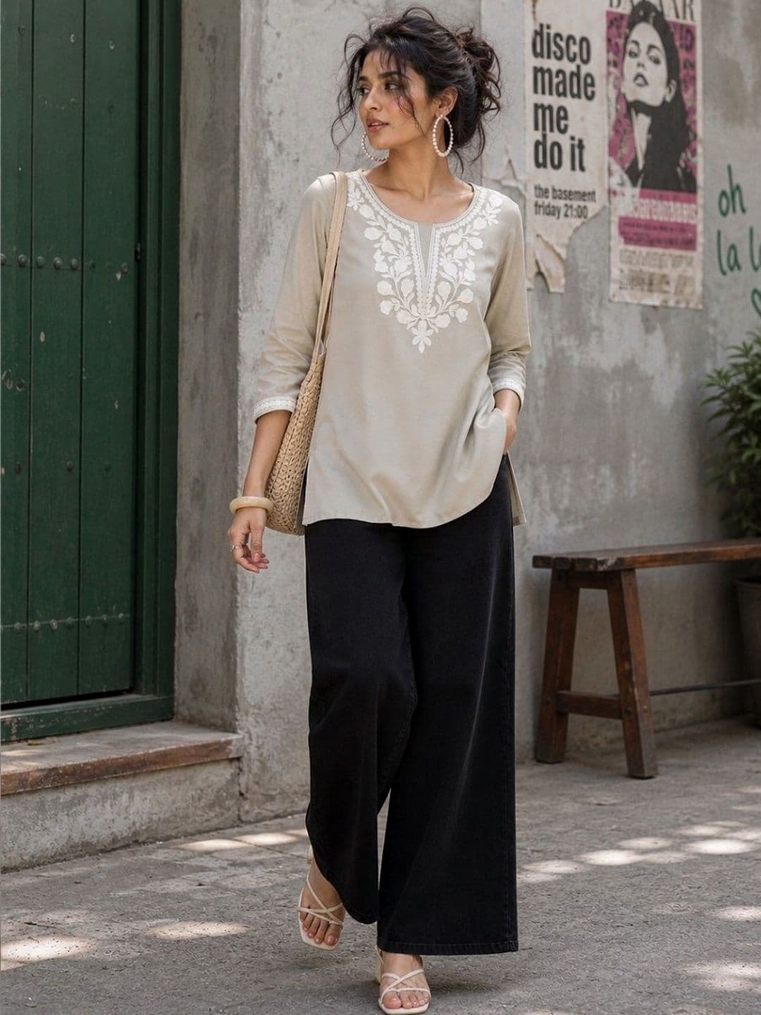 Anouk Mirage Ethnic Motifs Embroidered Chikankari Chikankari Kurti - view 1