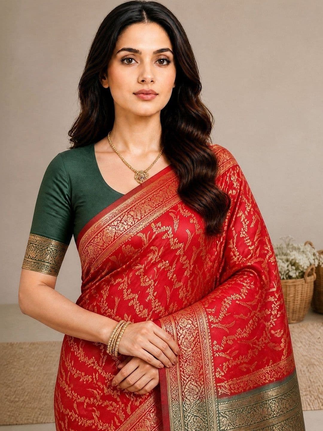 Anouk Woven Design Zari Art Silk Banarasi Saree - view 1