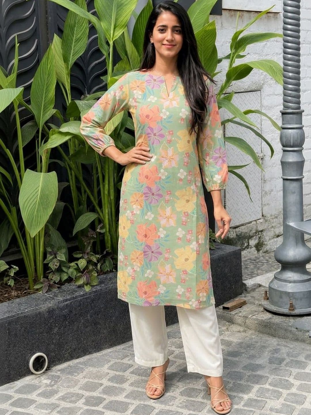 Anouk Women Floral Printed Floral Kurta - view 1