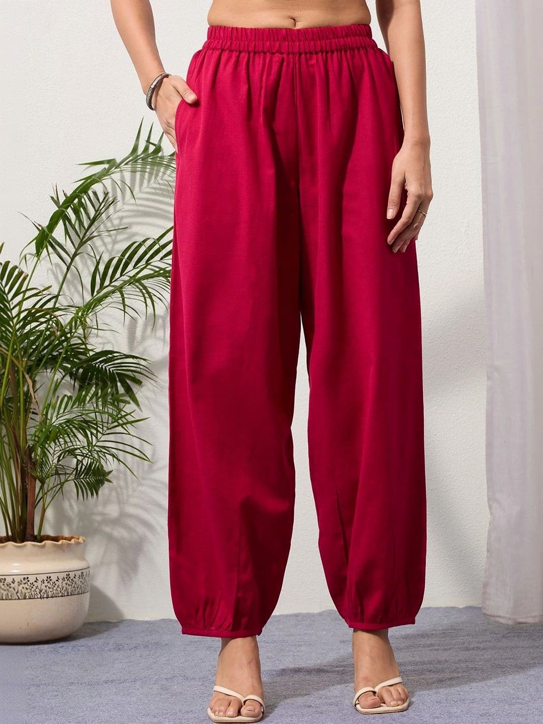 Saffron Threads Women Ethnic Palazzos - view 1