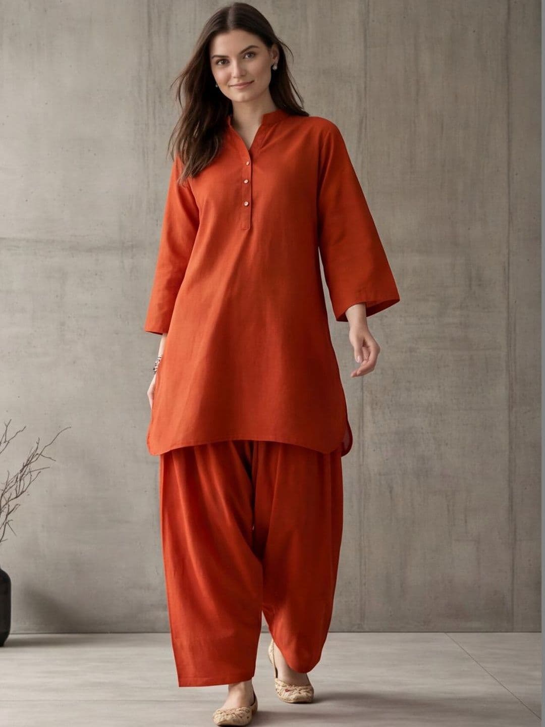 Anouk Women Pleated Cotton Farshi Salwar - view 1