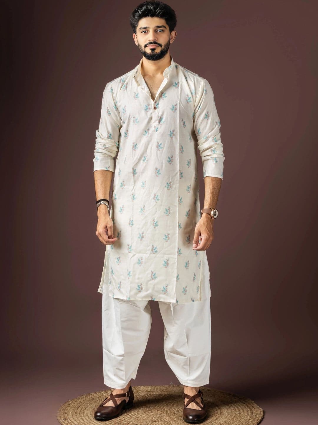 Anouk Men Floral Printed Kurta - view 1