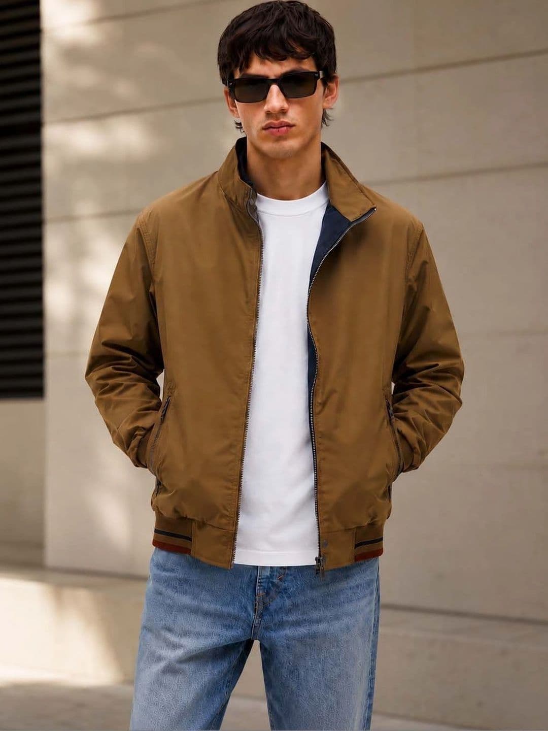 R.Code by The Roadster Life Co. Men Bomber Jacket - view 1