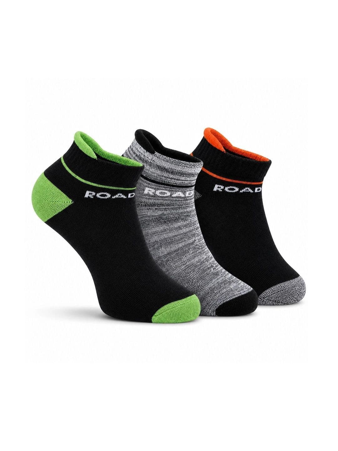 Roadster Men Pack of 3 Cotton Colourblocked Ankle Length Socks - view 1