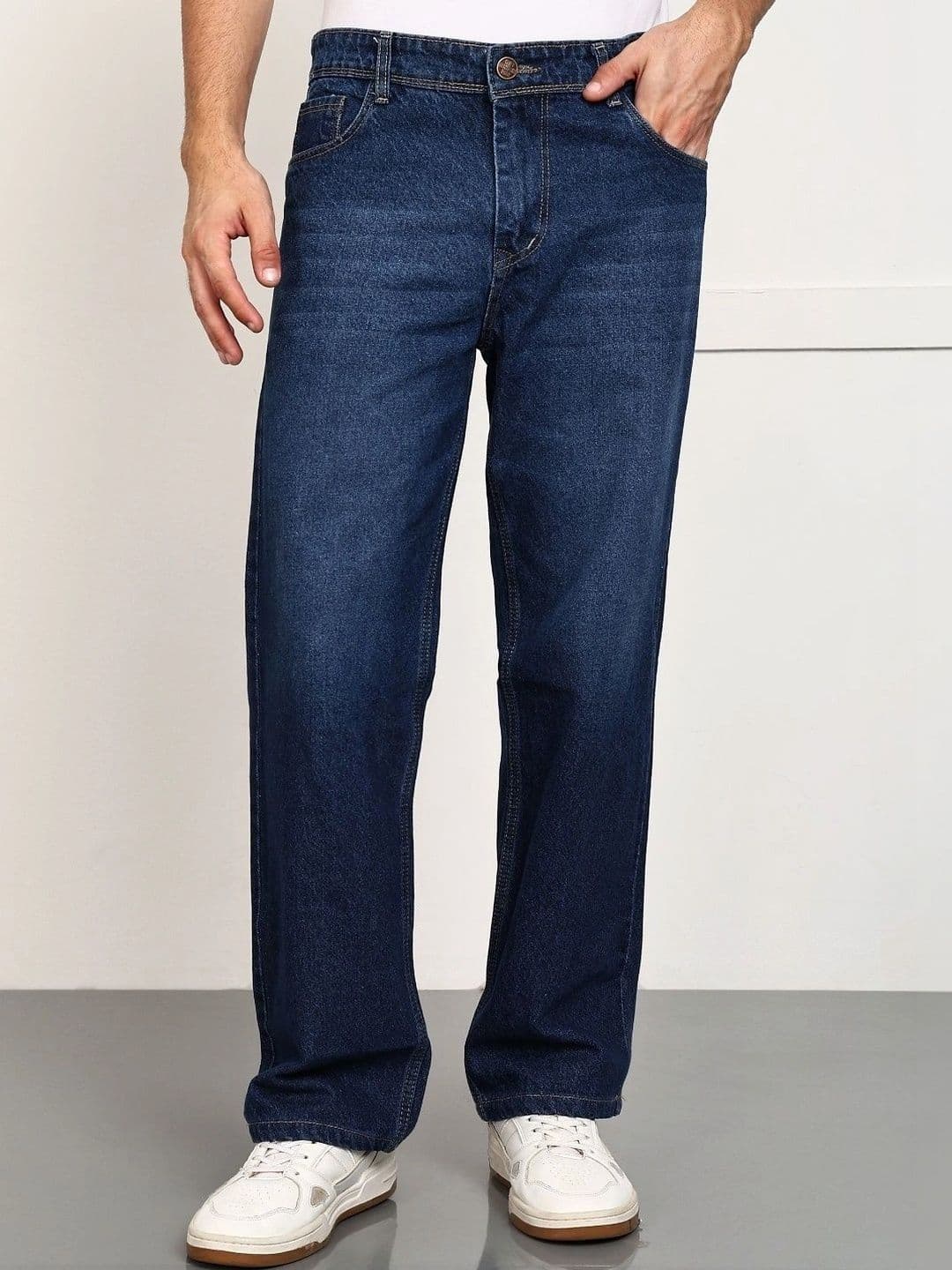 R.Code by The Roadster Life Co. Men Comfort Straight Fit Mid-Rise Jeans - view 1