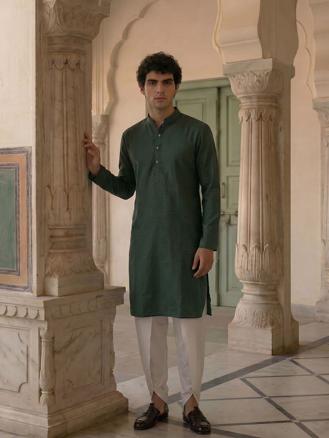 Anouk Self Design Textured Kurta - view 1