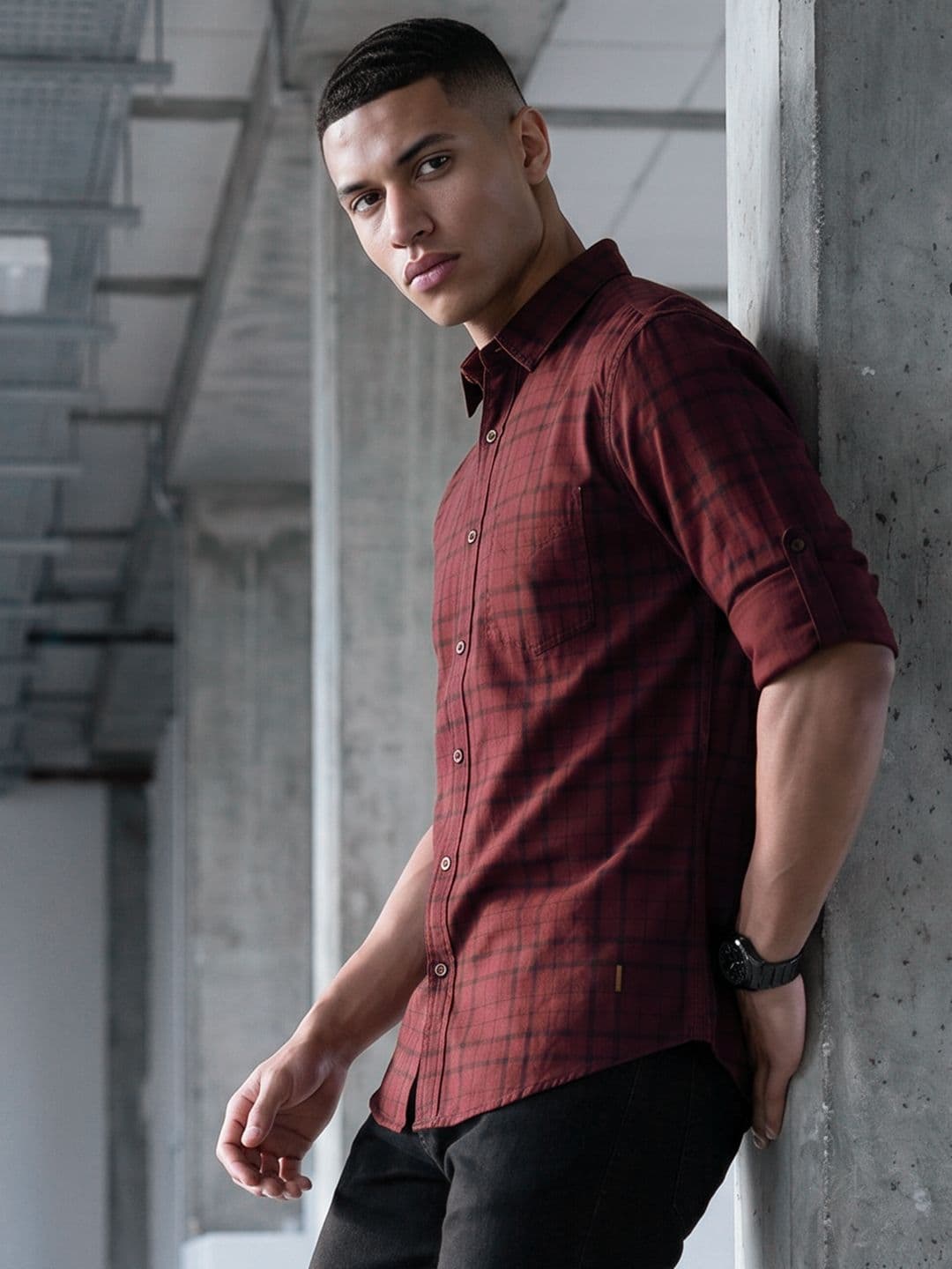 The Roadster Life Co. Checked Pure Cotton Casual Shirt - view 1