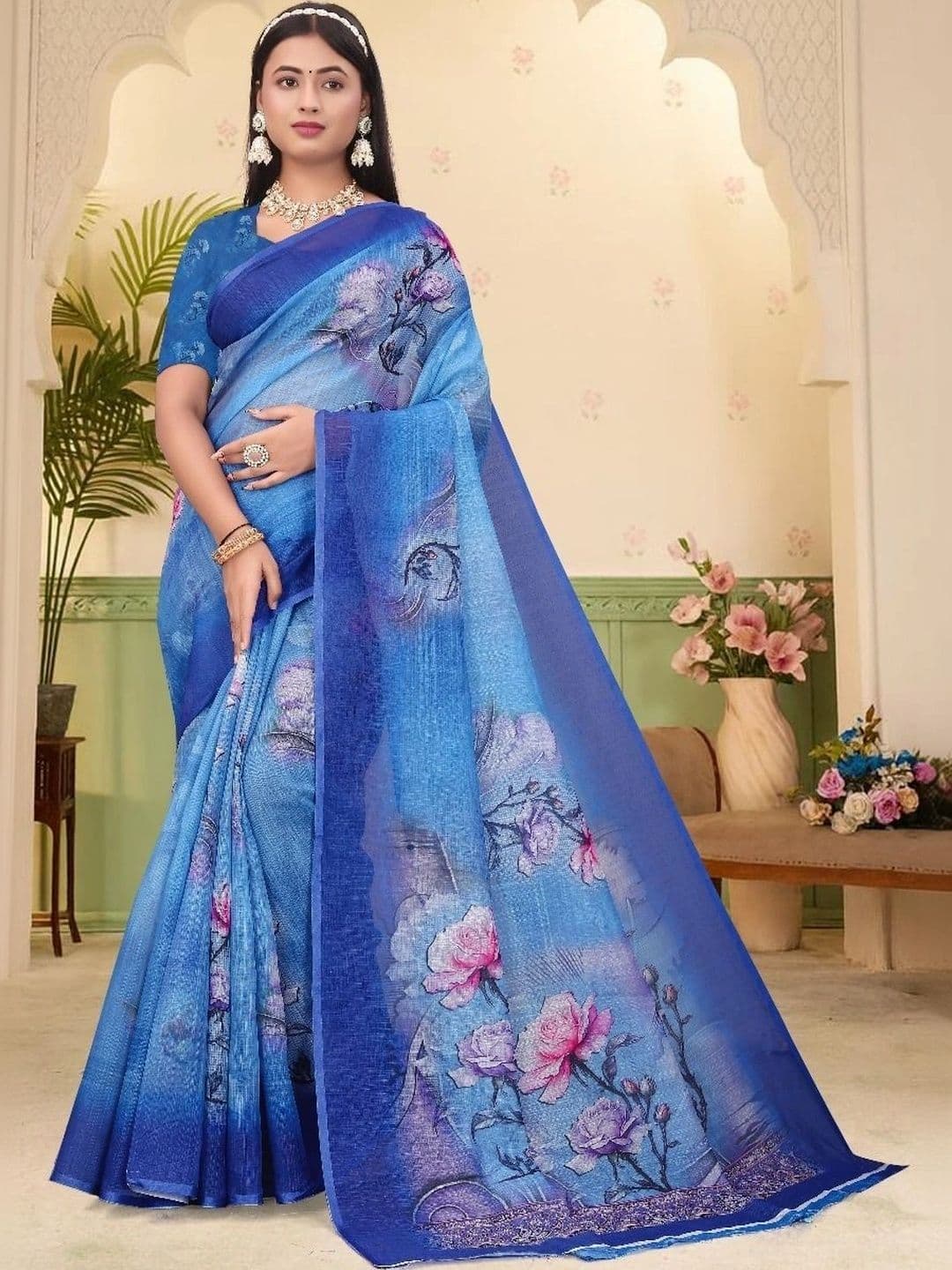 pvssaree Floral Saree - view 1