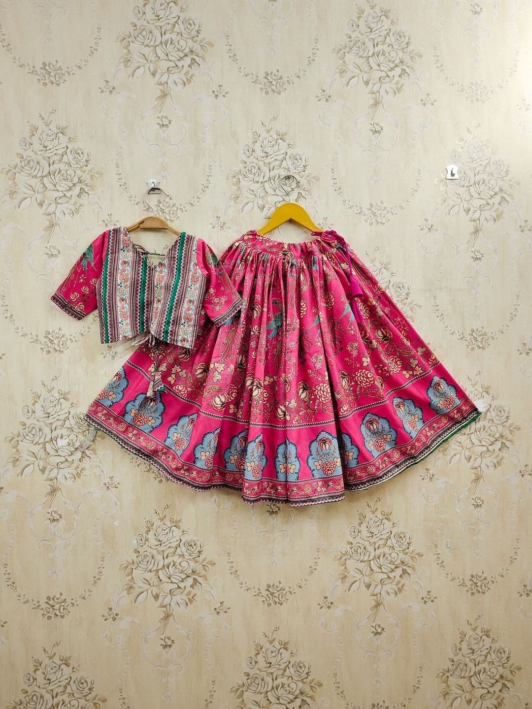 JOVK DESIGN Girls Printed Ready to Wear Lehenga & Blouse - view 1