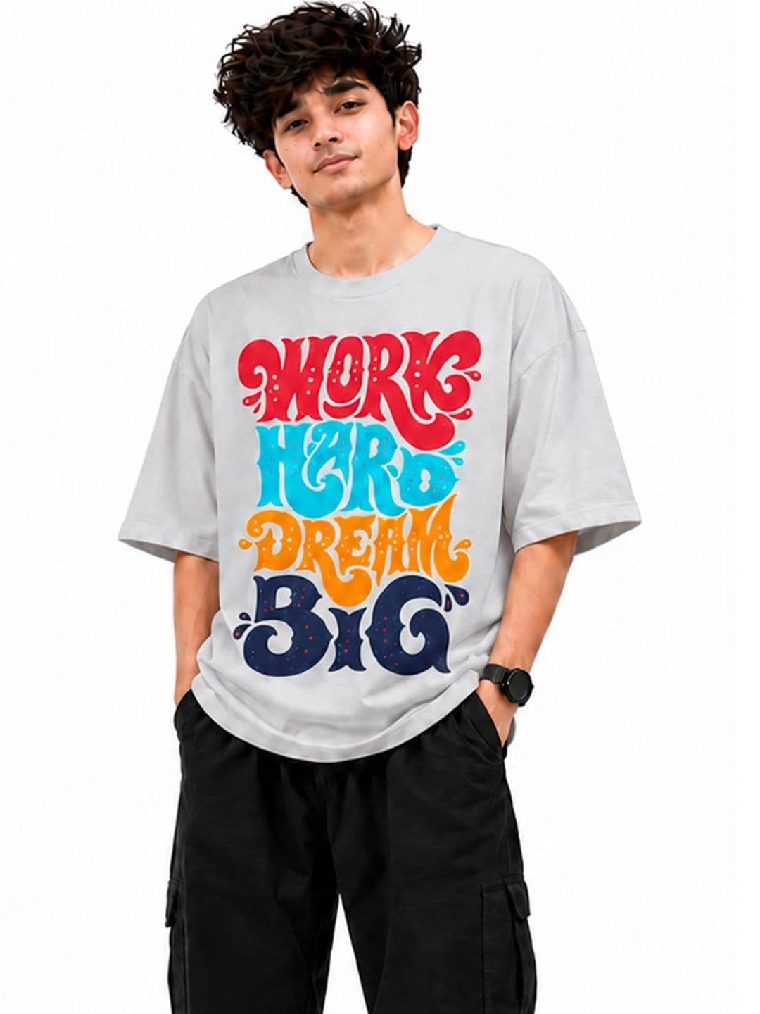 KAVYARA Men Typography Printed Pure Cotton Blend T-shirt - view 1