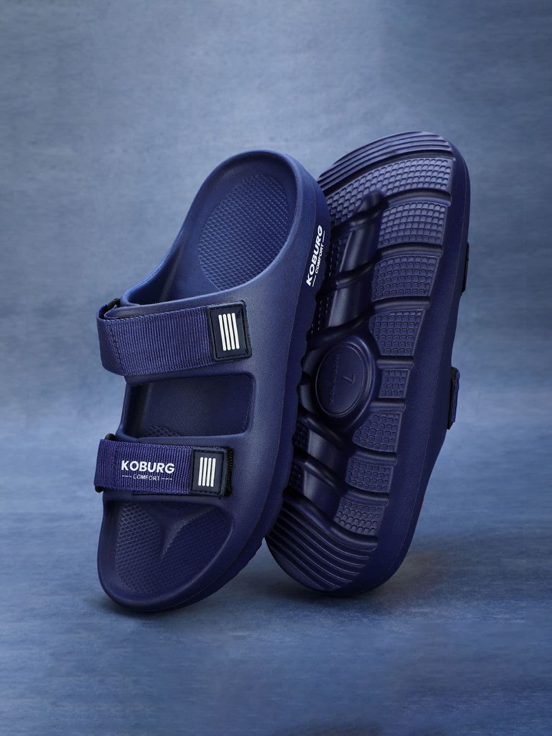 Koburg Nexa Men Comfortable Extra Soft Lightweight Nylon Velcro Slide Sandals - view 1