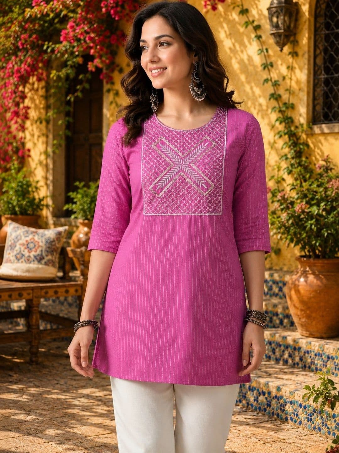 Anouk Mirage Ethnic Motifs Embroidered Thread Work Thread Work Kurti - view 1
