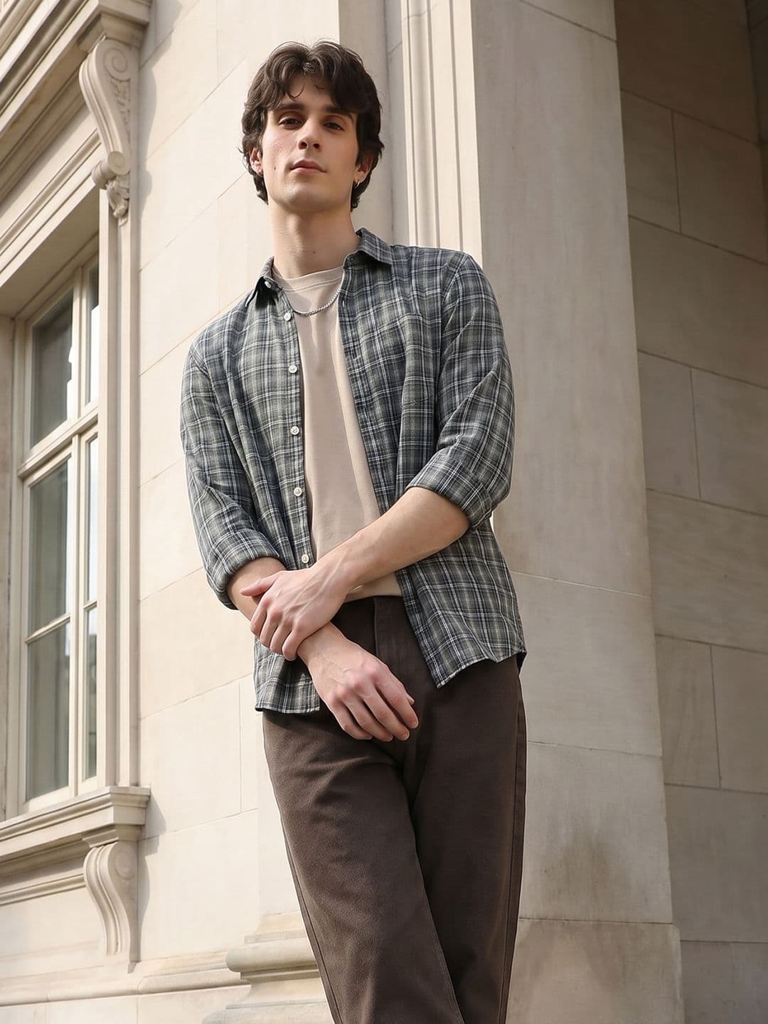 Aeropostale Tartan Checked Pure Cotton Casual Shirt - view 1