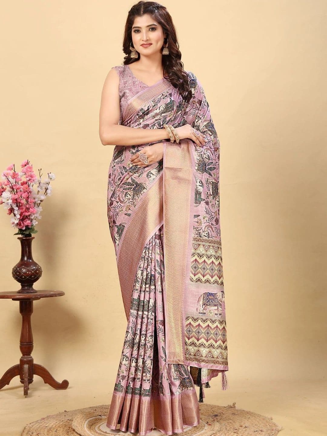 SSHAGUN LIFESTYLE Ethnic Motifs Zari Art Silk Banarasi Saree - view 1
