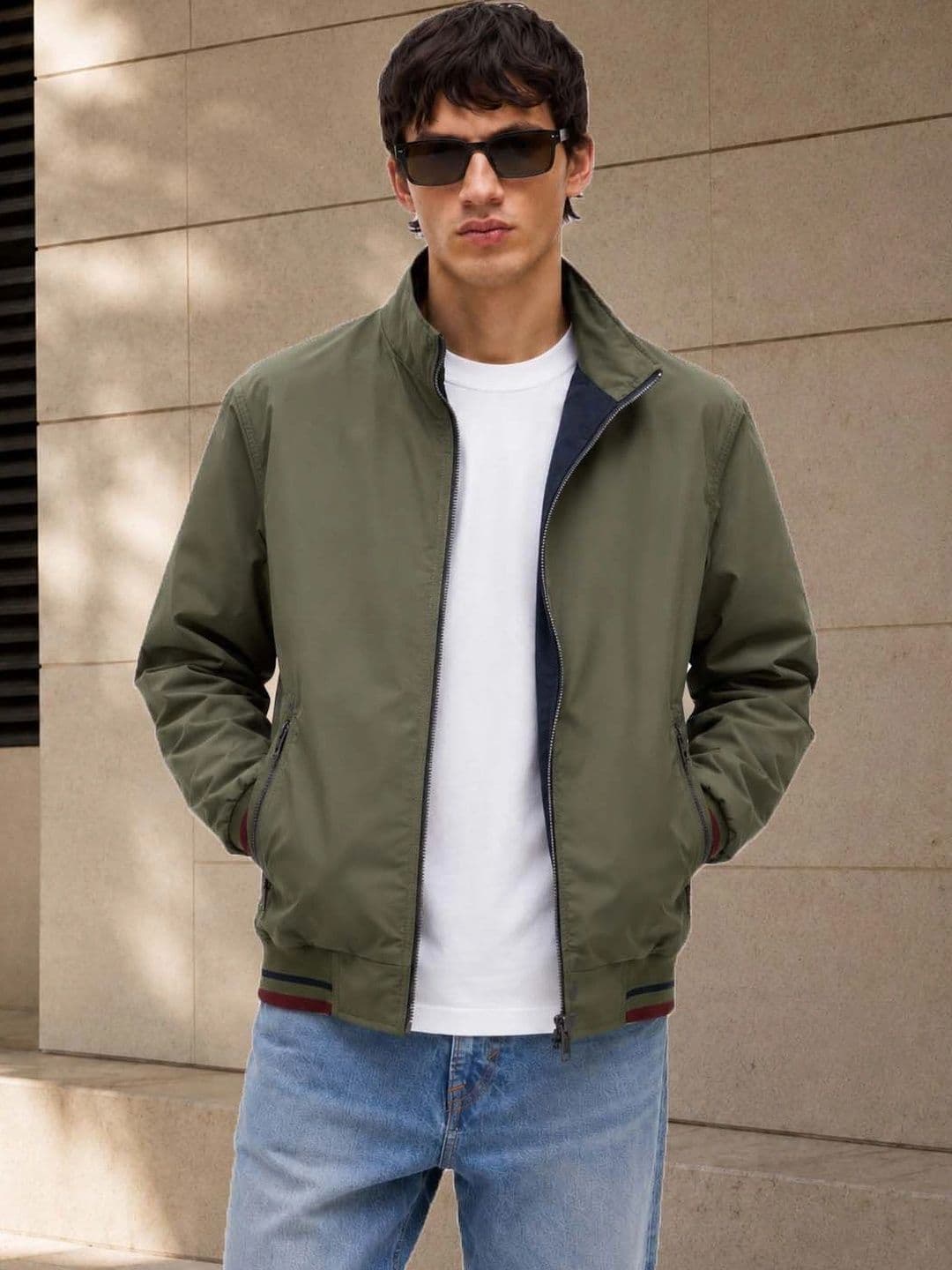 R.Code by The Roadster Life Co. Men Lightweight Bomber Jacket - view 1
