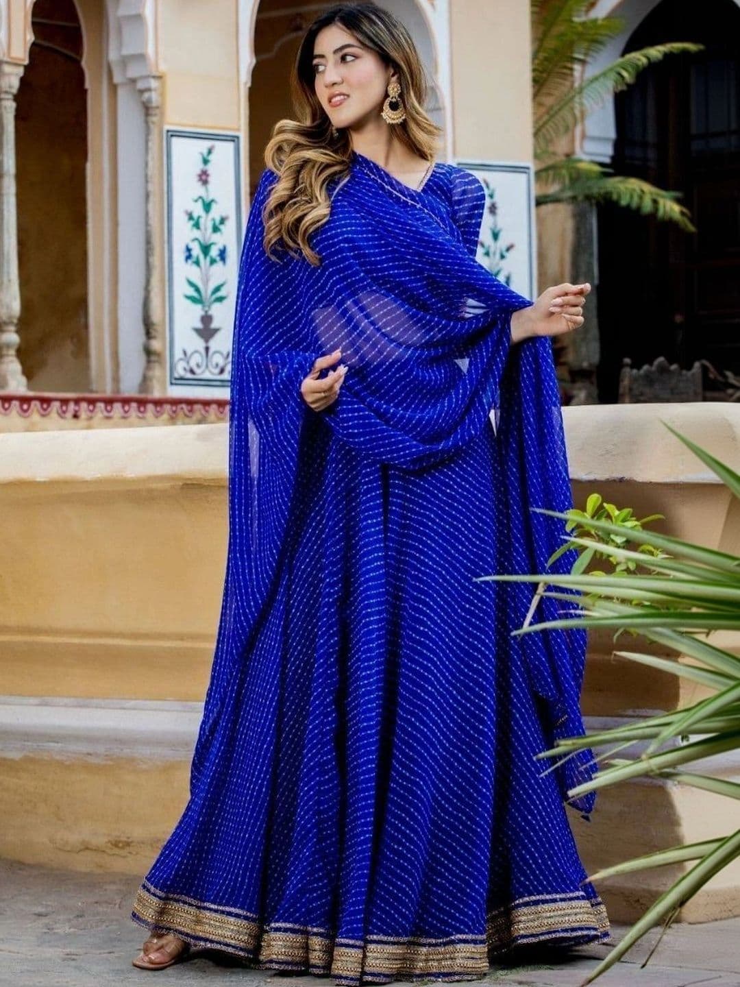 Poshak Bazaar Printed Semi-Stitched Lehenga & Unstitched Blouse With Dupatta - view 1