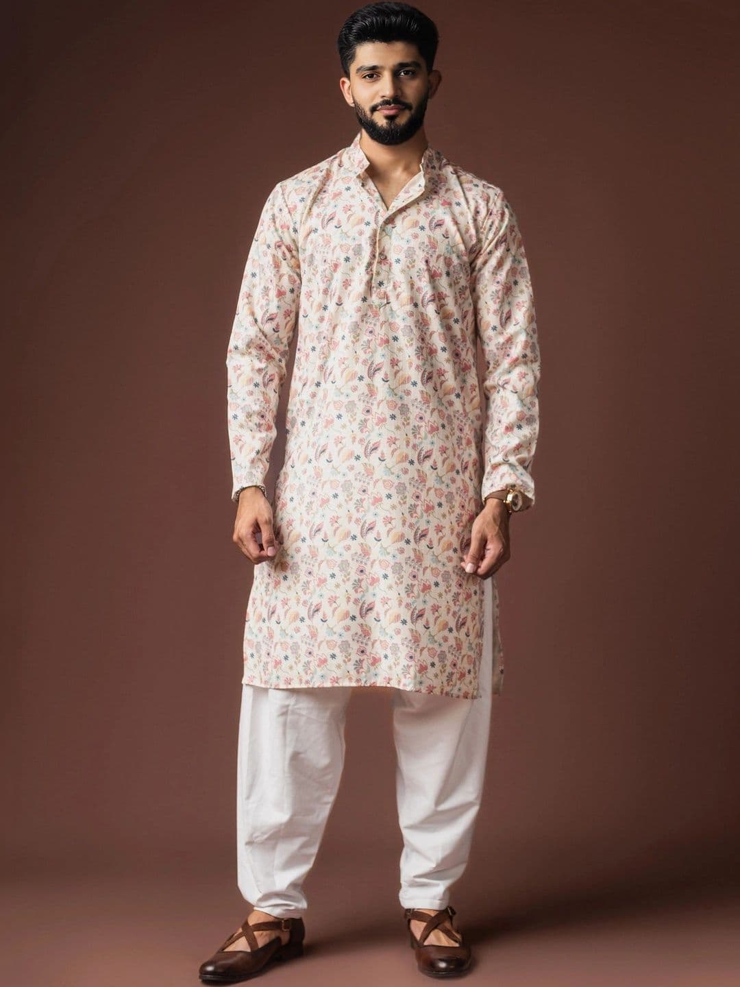 Anouk Men Floral Printed Floral Kurta - view 1