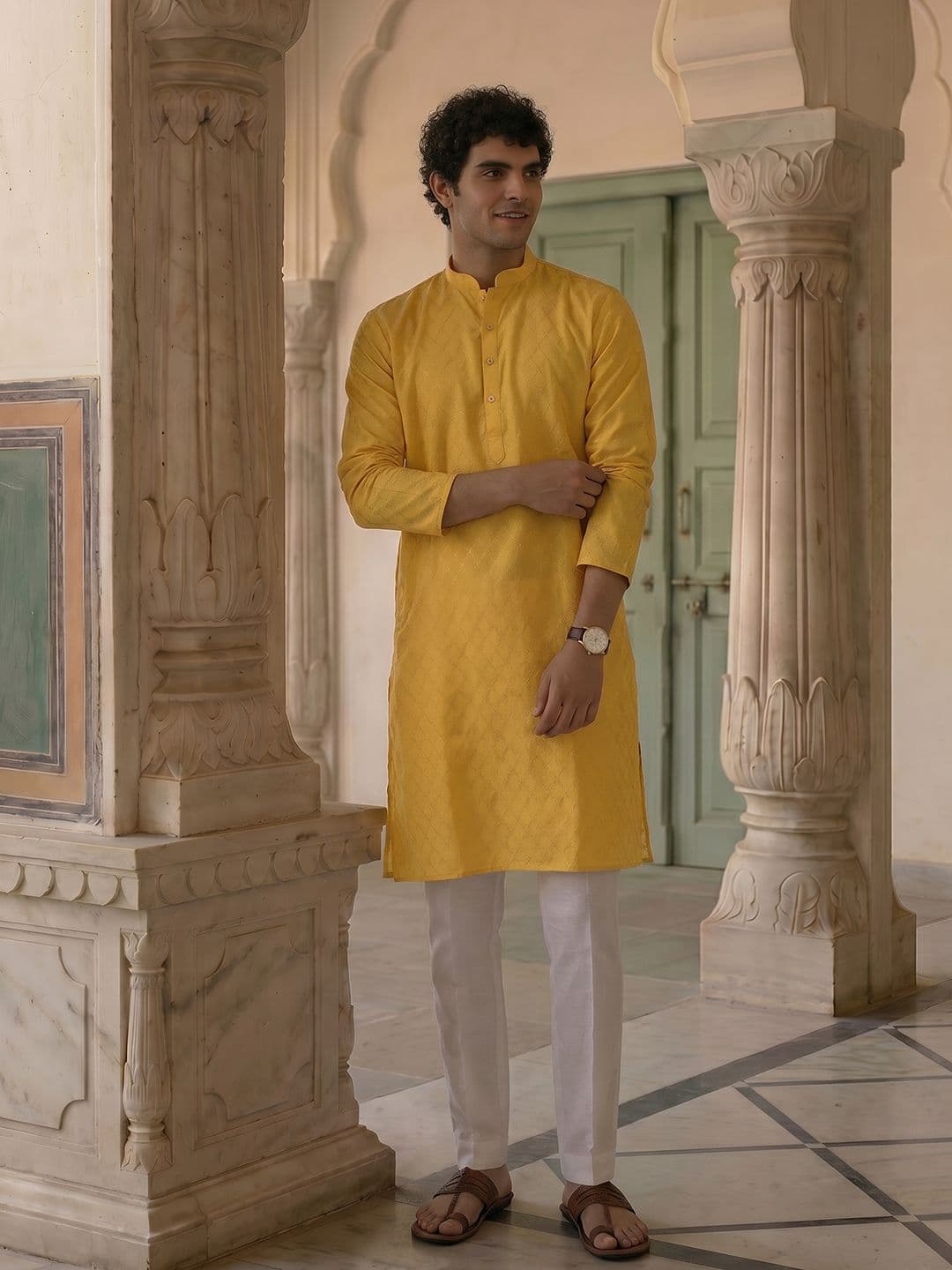 Anouk Textured Woven Design Kurta - view 1