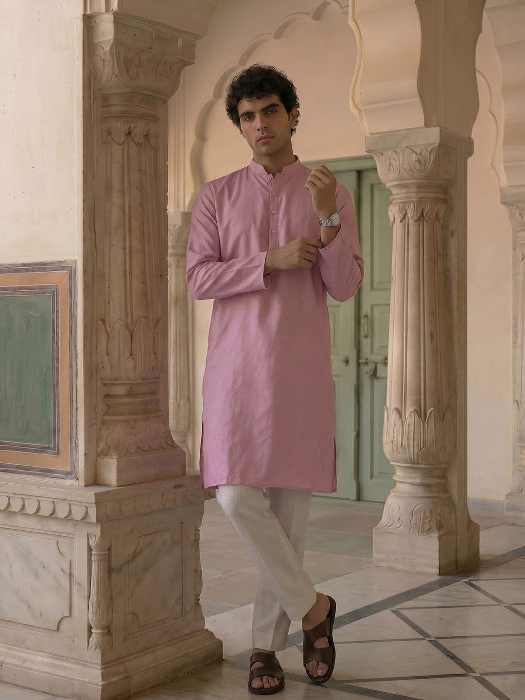 Anouk Self Design Textured Kurta - view 1