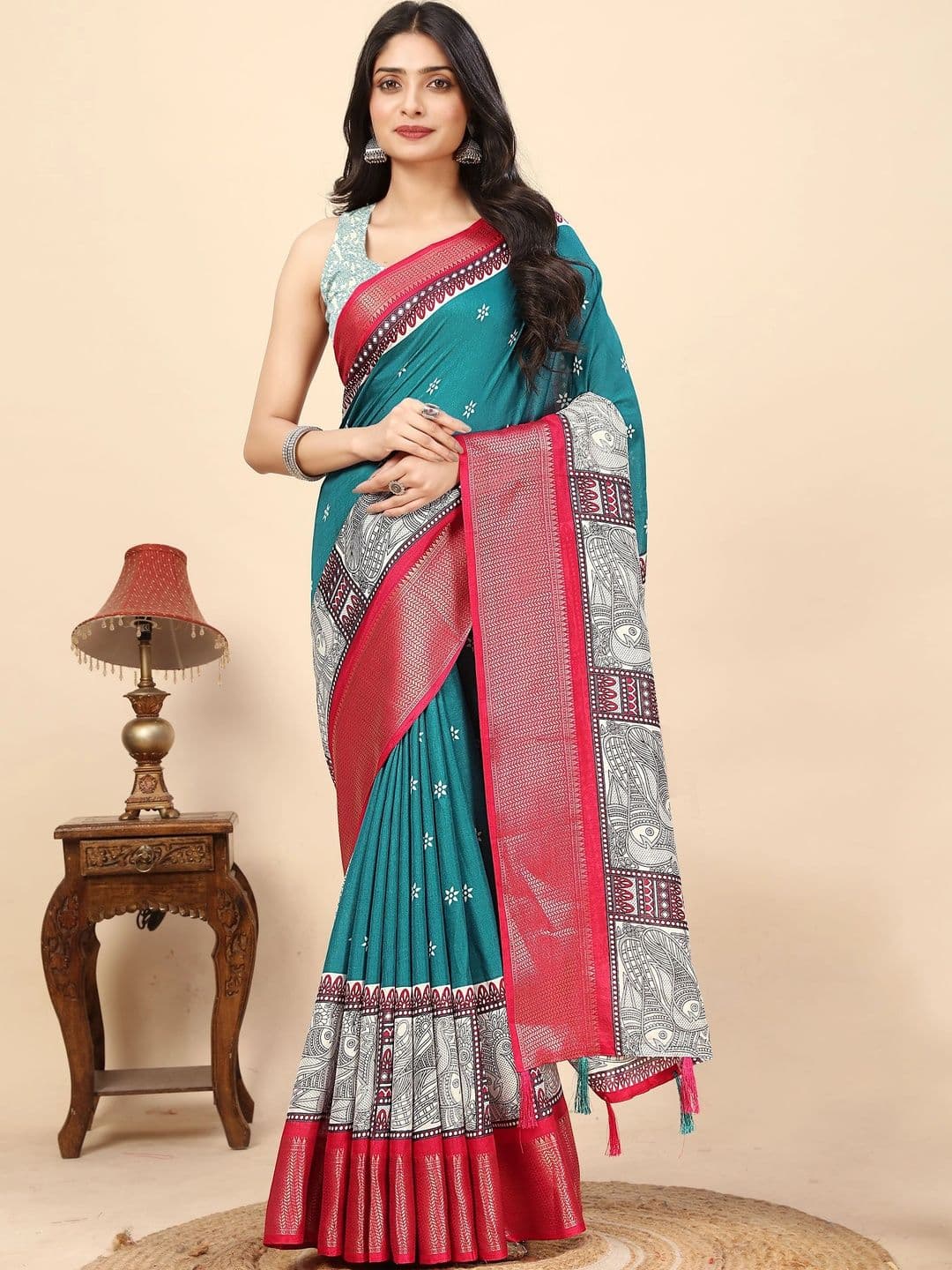 J 6 DESIGNER Zari Silk Blend Saree - view 1