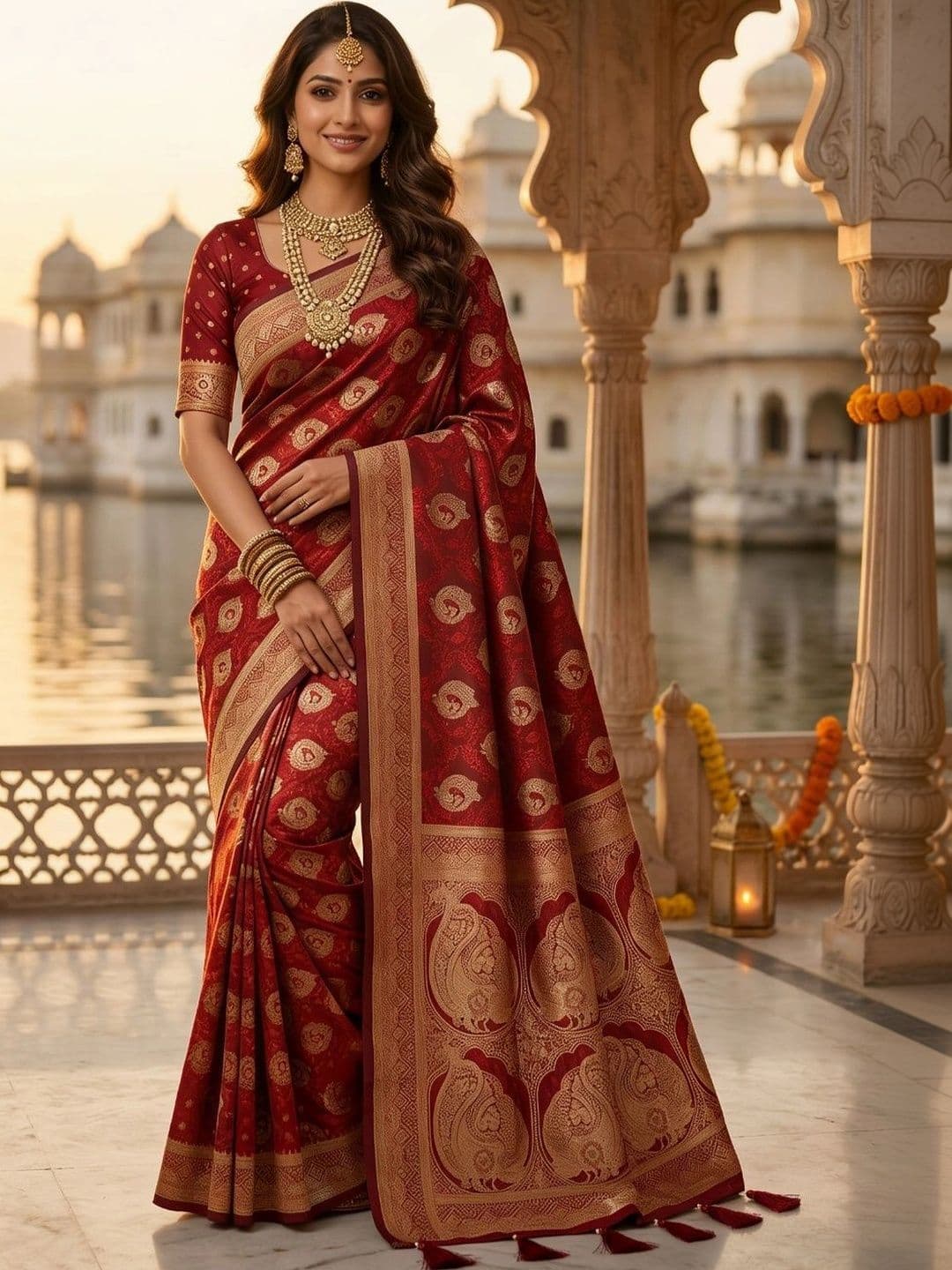 KALINI Woven Design Zari Art Silk Banarasi Saree - view 1