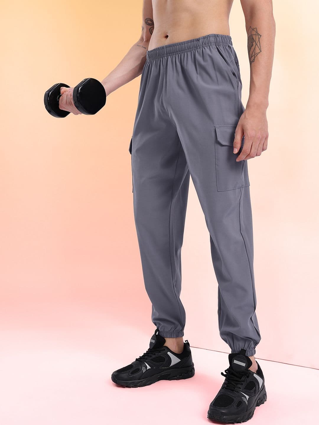 HRX by Hrithik Roshan Men Mid-Rise Rapid-Dry Training Cargo-Style Joggers - view 1