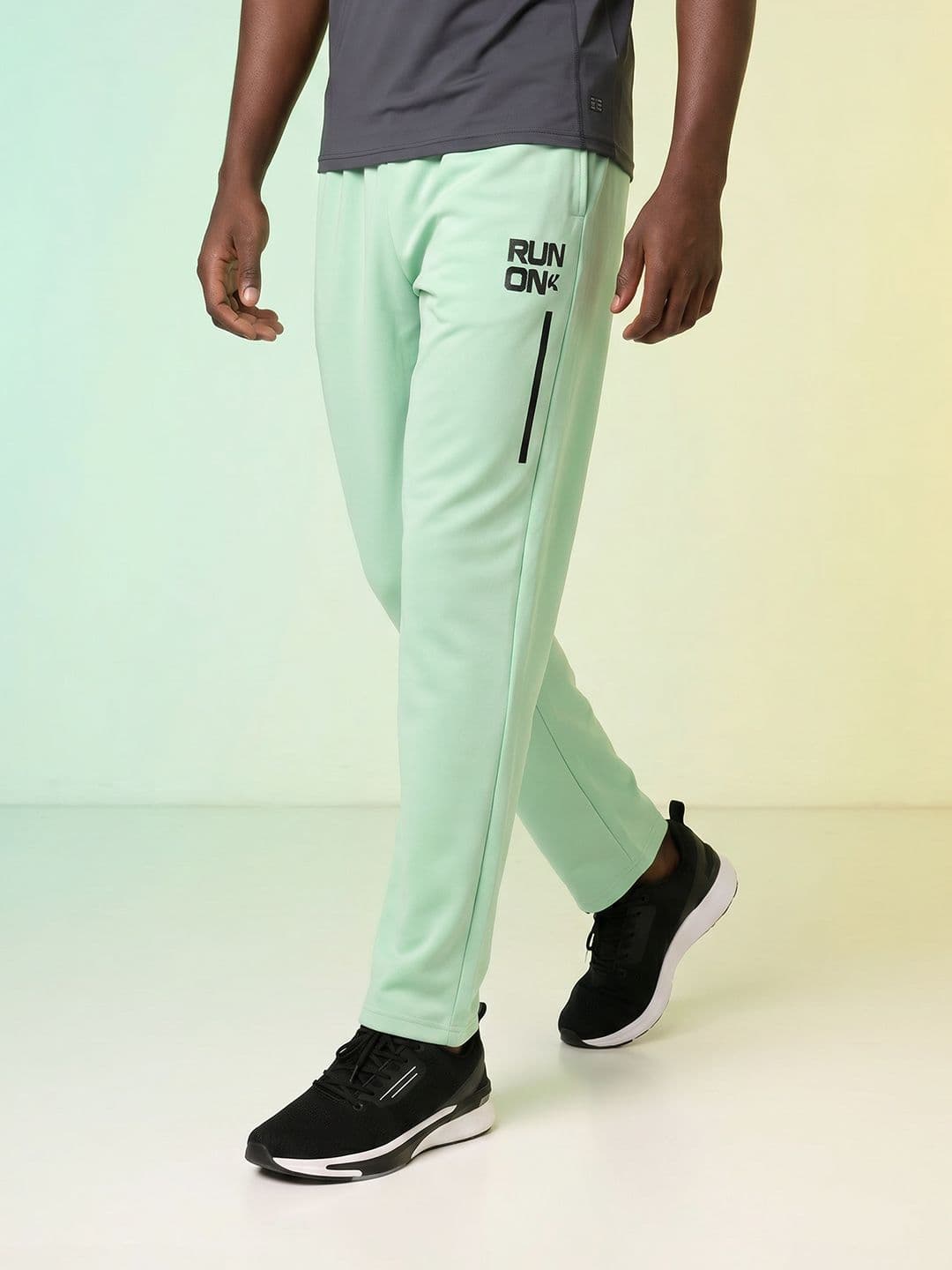 HRX by Hrithik Roshan Men Regular Fit Typography Printed Running Track Pants - view 1