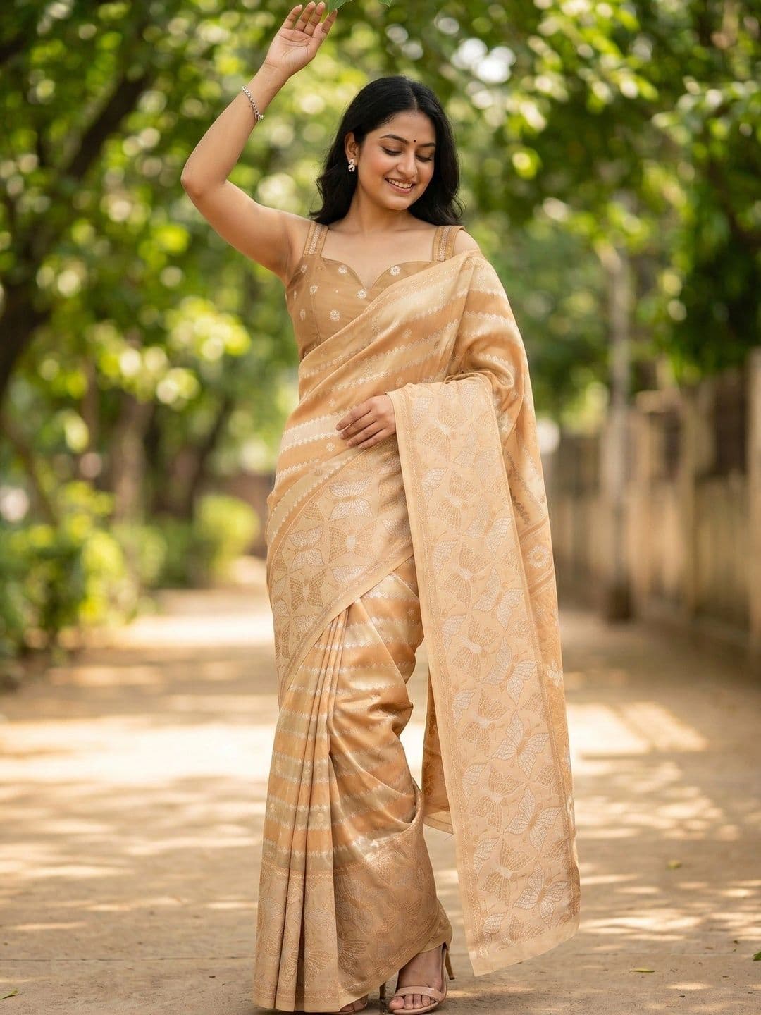 MIMOSA Woven Design Zari Art Silk Designer Banarasi Saree - view 1