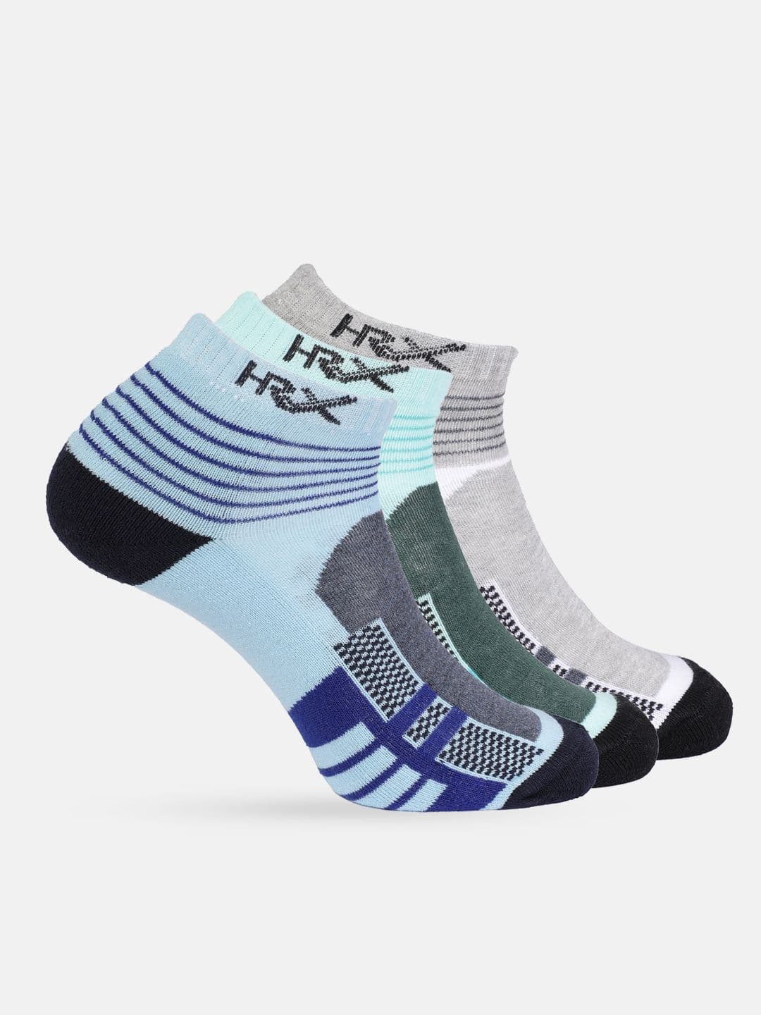 HRX by Hrithik Roshan Men Pack of 3 Patterned Ankle-Length Socks - view 1