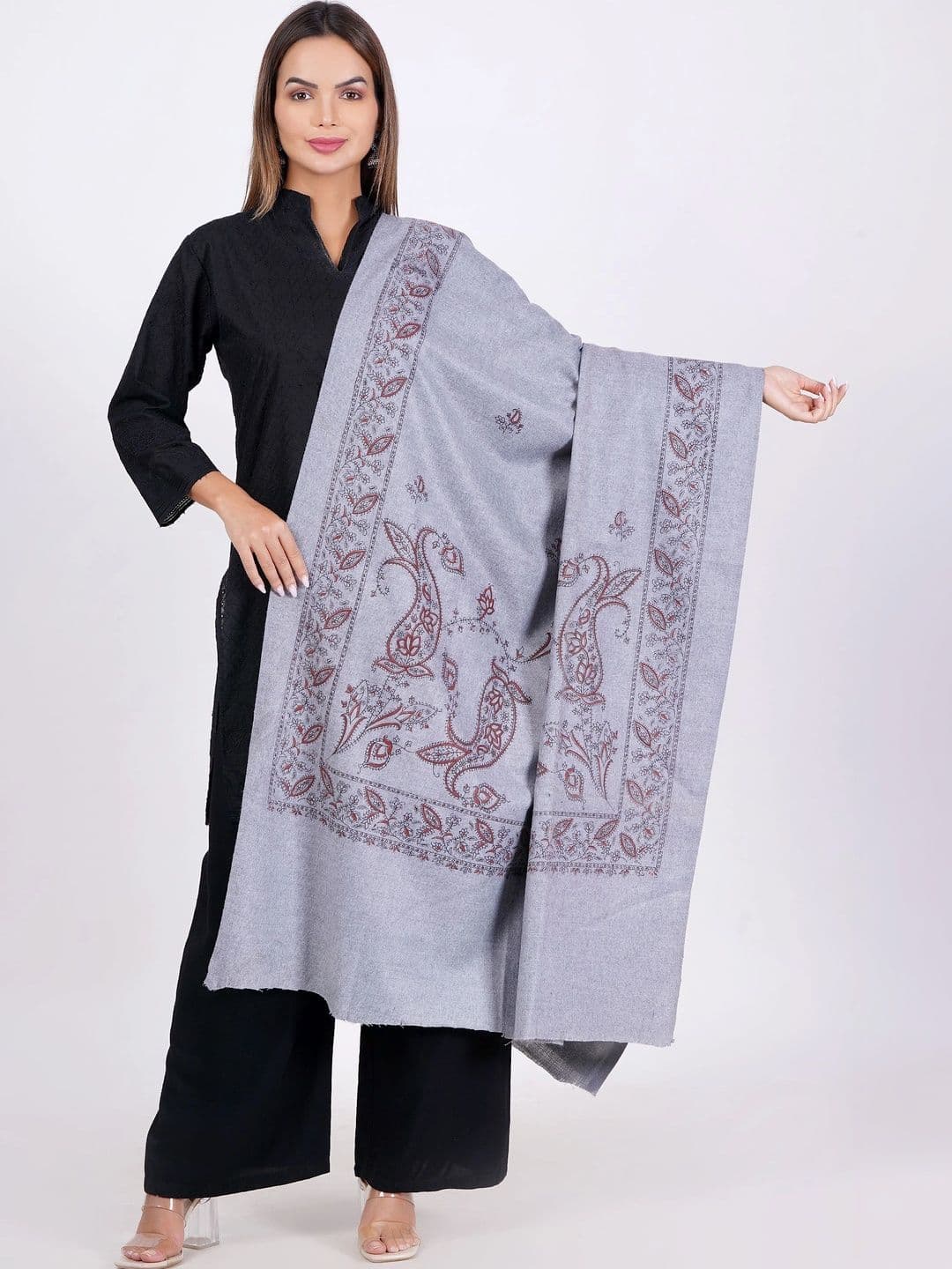 SPRHA Women Paisley Embroidered Shawl - view 1