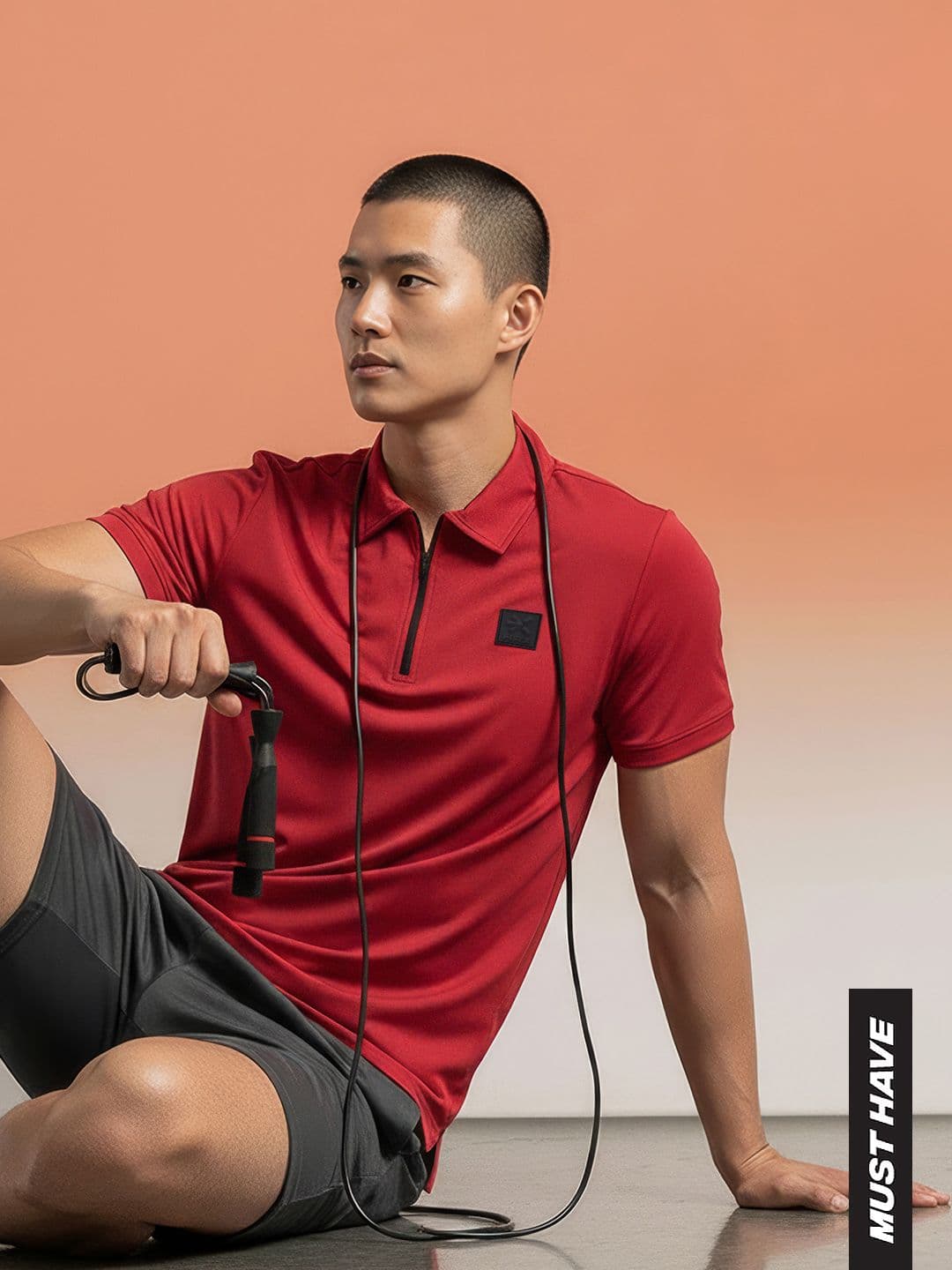 HRX by Hrithik Roshan Rapid-Dry Polo Collar Training T-shirt - view 1