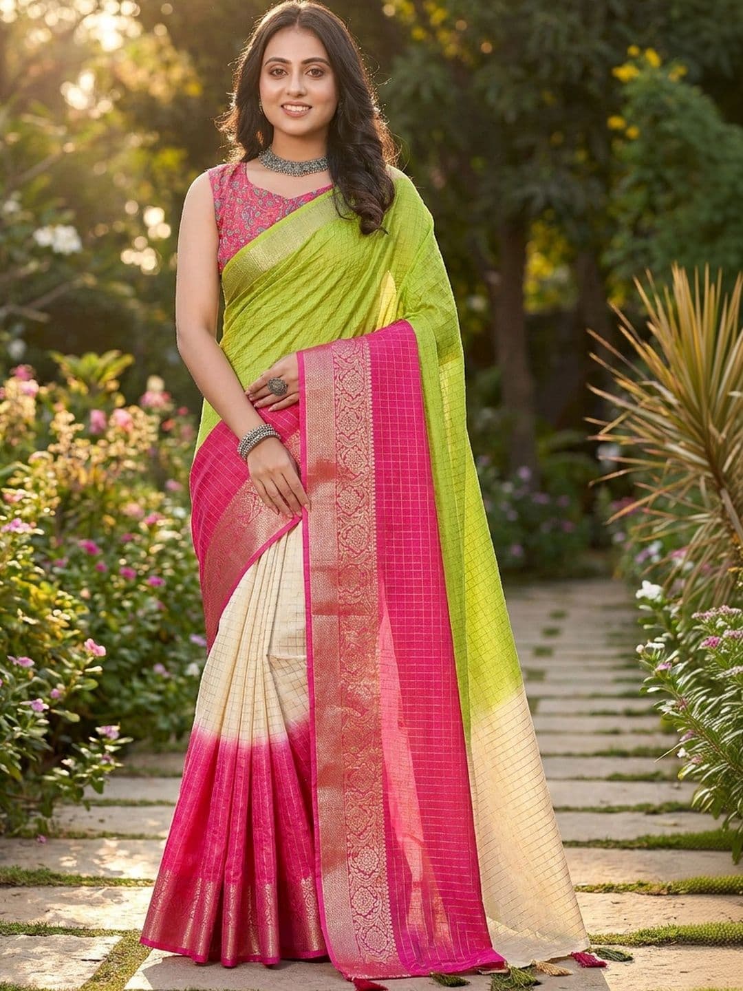 HOUSE OF VARNATANTU Woven Design Zari Kanjeevaram Saree - view 1