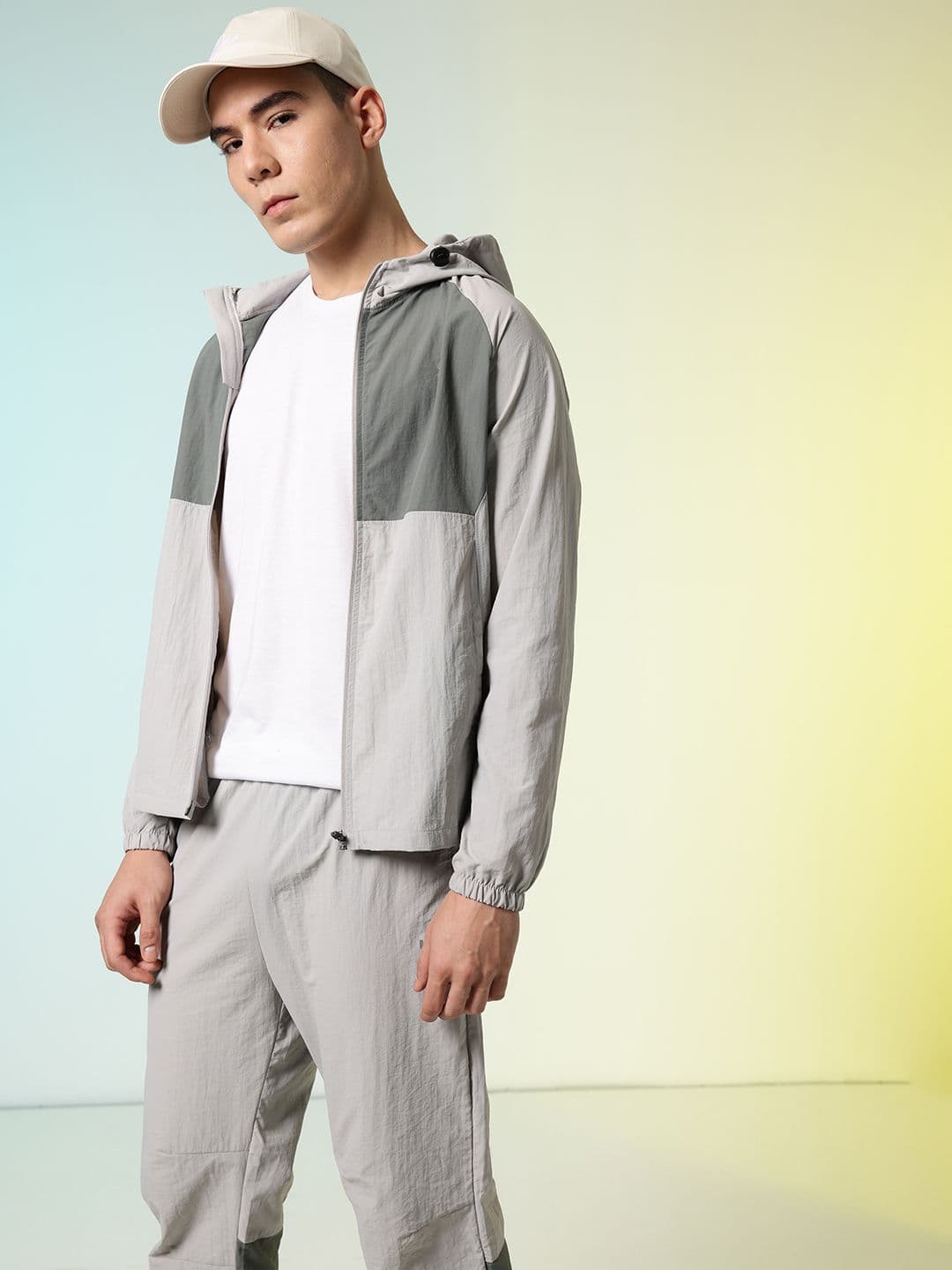 HRX by Hrithik Roshan Hooded Raglan Sleeves Rapid Dry Running Tracksuit - view 1