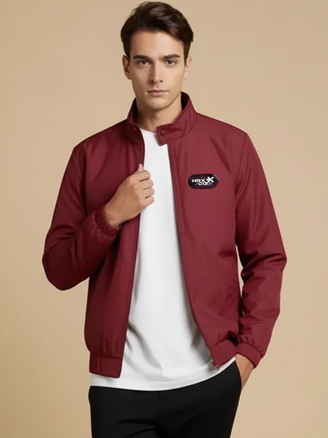 HRX by Hrithik Roshan Men Brand Logo Lightweight Training or Gym Bomber Jacket - view 1