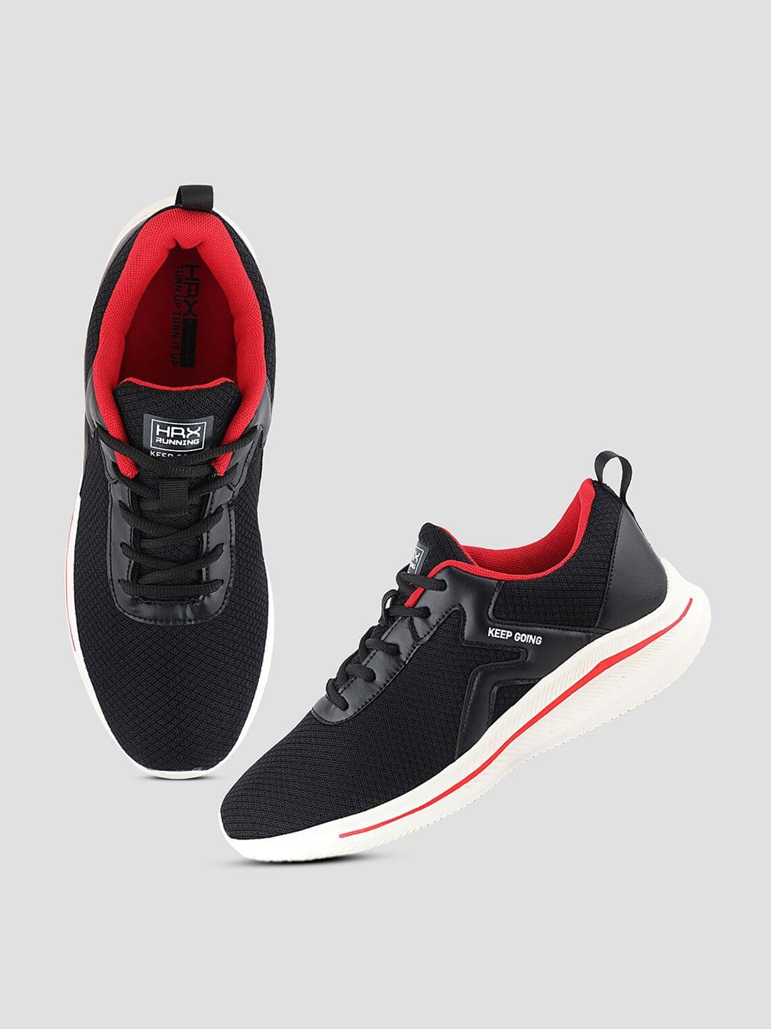 HRX by Hrithik Roshan Men Black Mesh Running Shoes - view 1