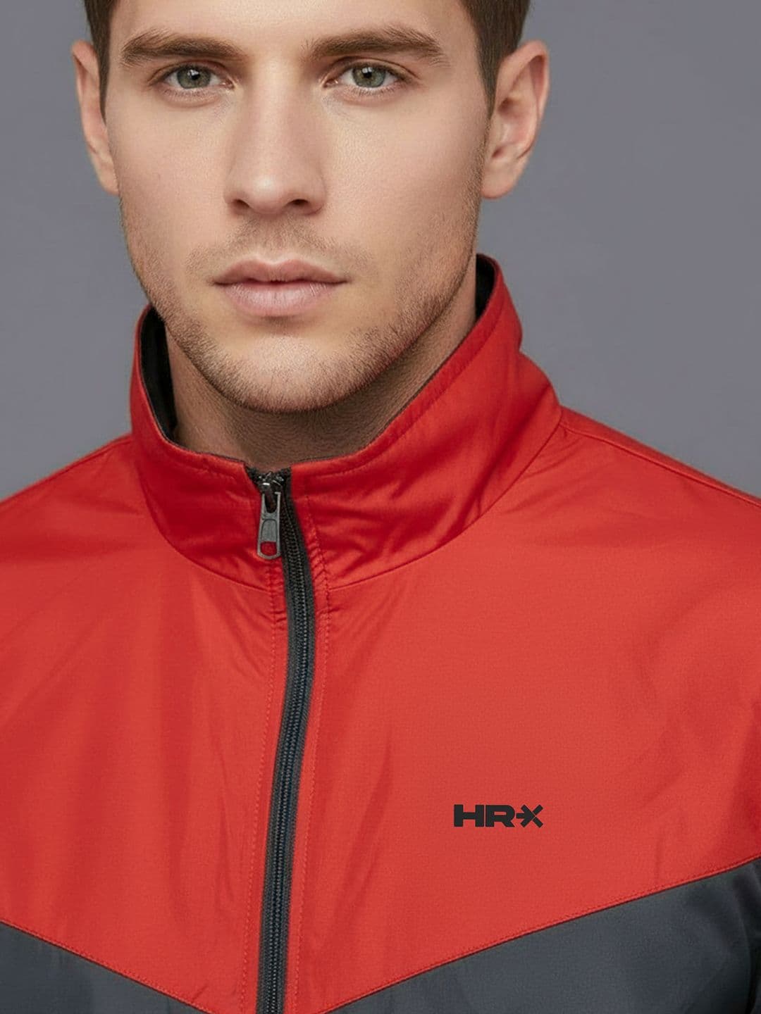 HRX by Hrithik Roshan Men Mock Collar Colourblocked Windcheater Sporty Jacket - view 1