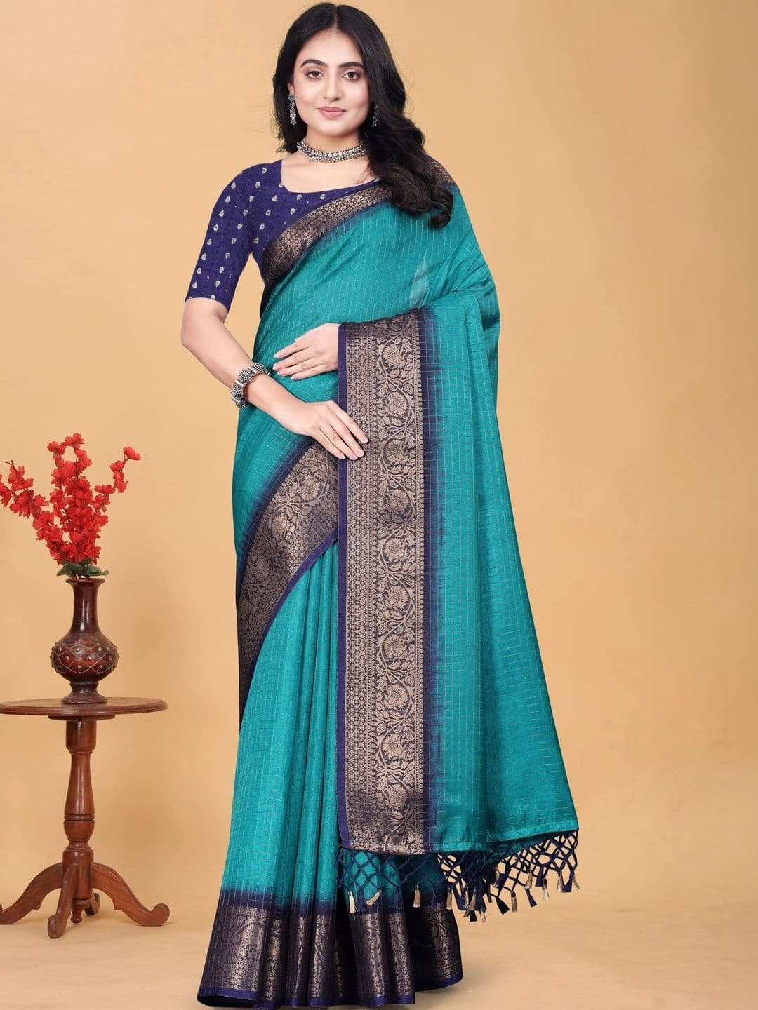 HOUSE OF VARNATANTU Woven Design Zari Kanjeevaram Saree - view 1