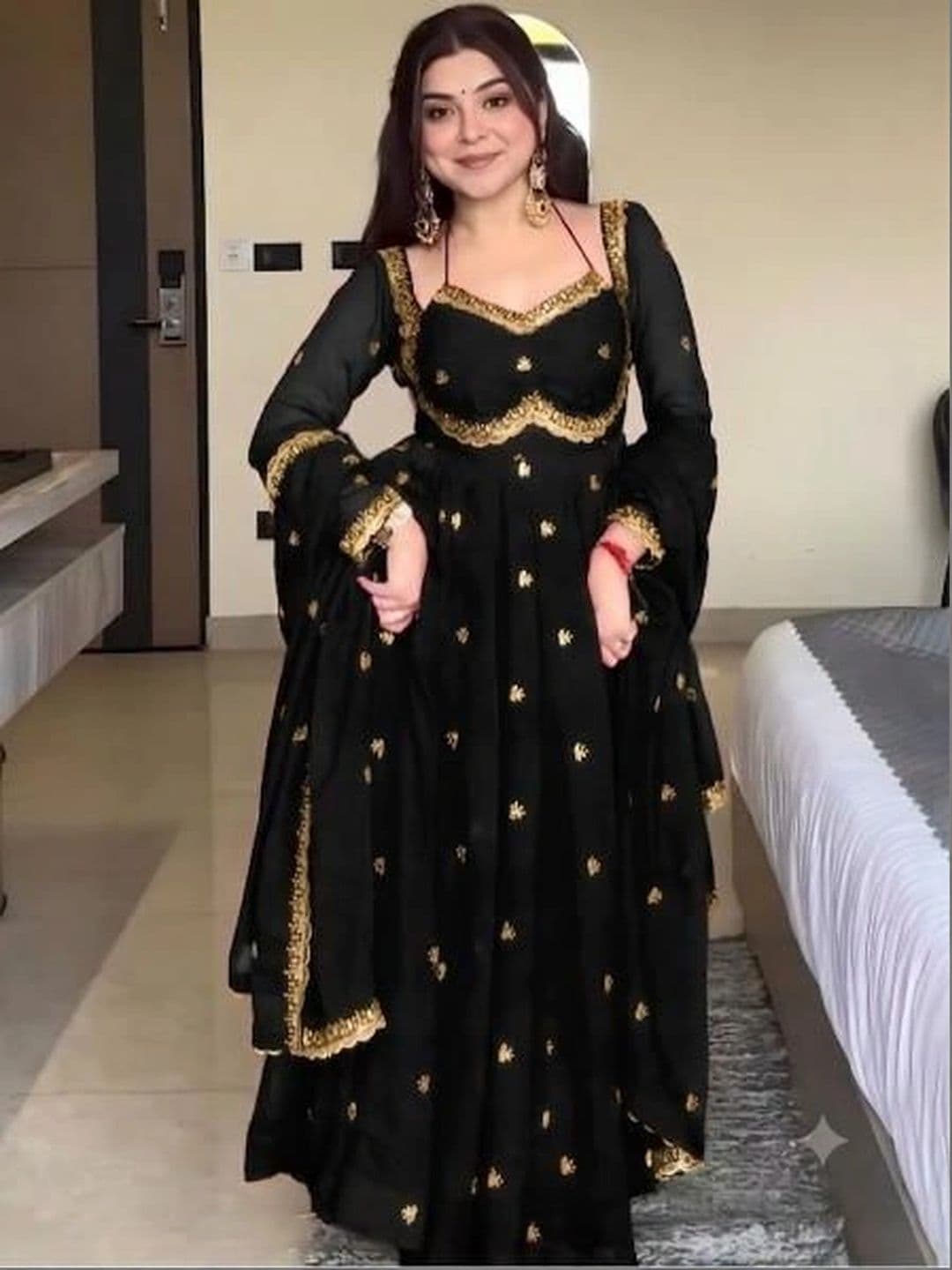 ZOEMIRA Women Ethnic Motifs Embroidered Empire Kurta with Trousers & With Dupatta - view 1