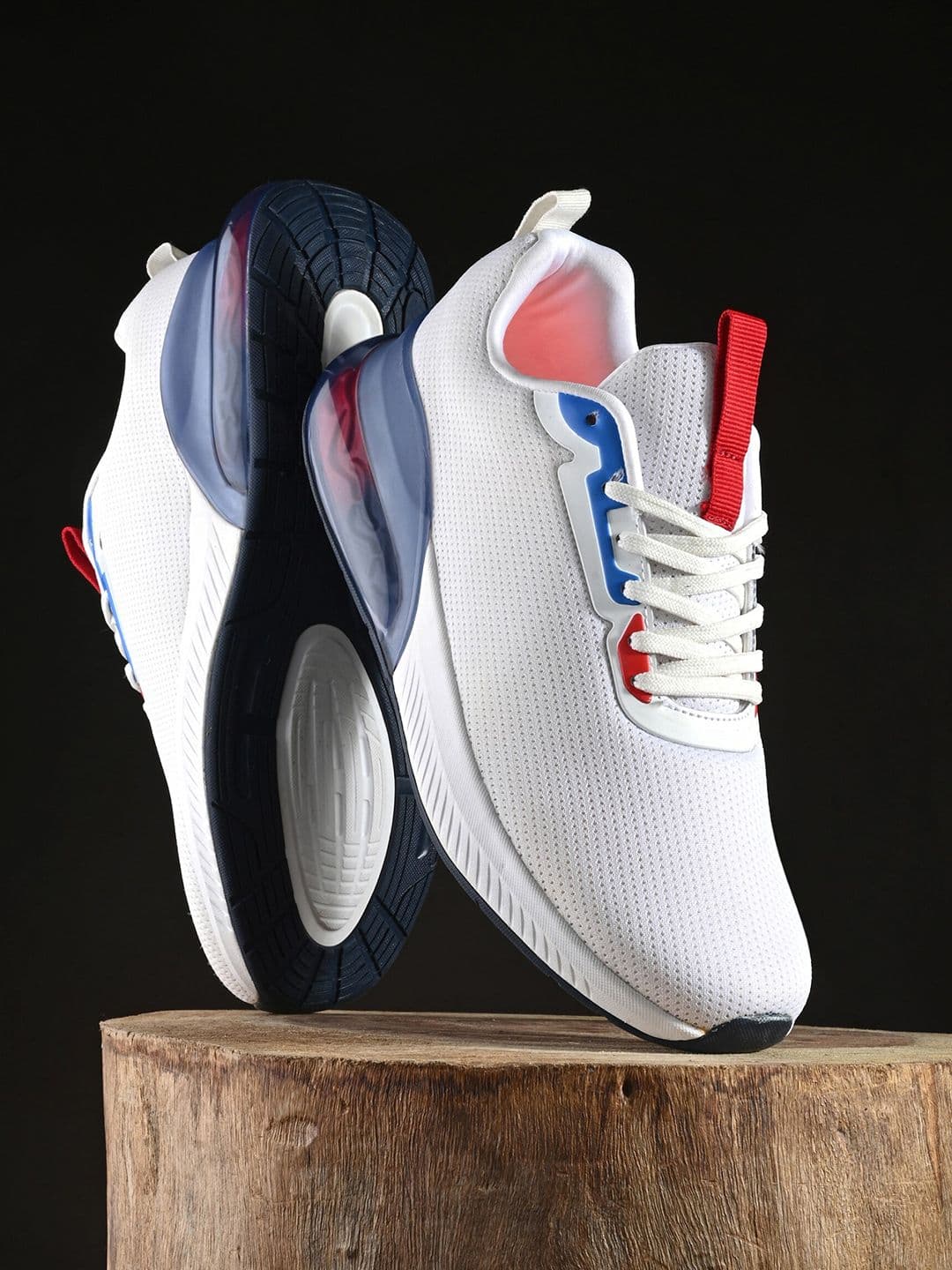 HRX by Hrithik Roshan Men White & Red Lace-Up Running Shoes - view 1