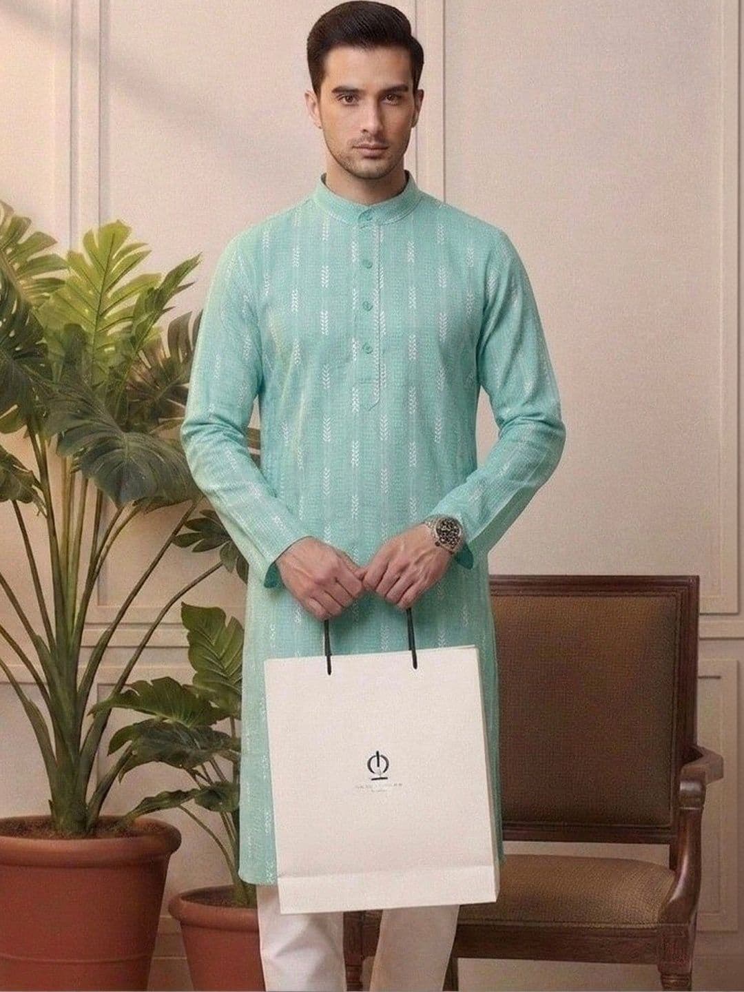 Sypher Boutique Woven Design Straight Kurta - view 1