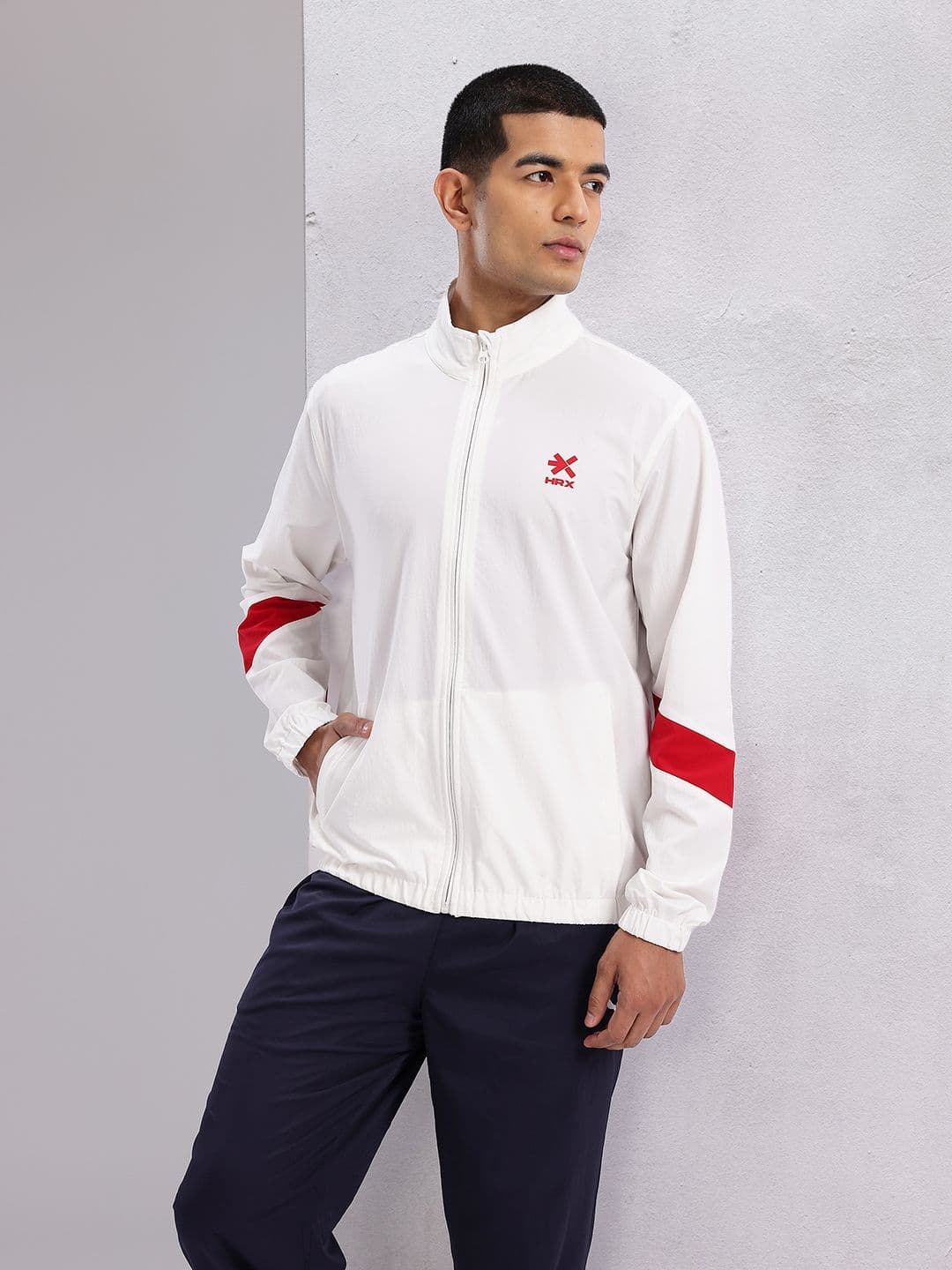 HRX by Hrithik Roshan Contrast Panel Tailored Jacket - view 1