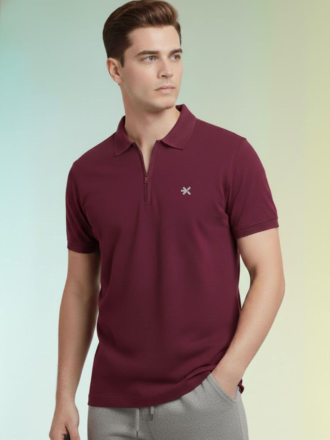 HRX by Hrithik Roshan Men Brand Logo Polo Collar T-shirt - view 1