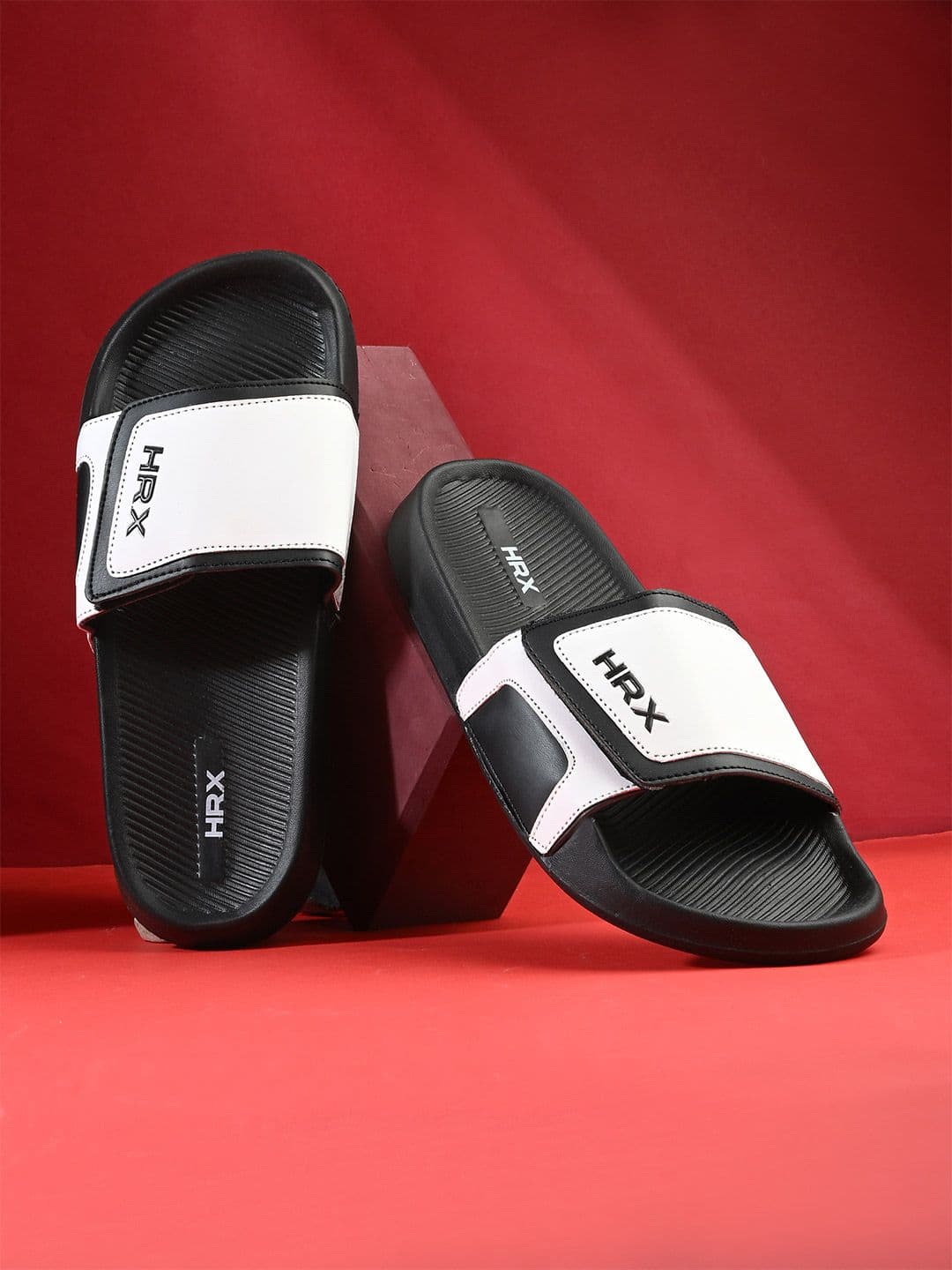 HRX by Hrithik Roshan Men Synthetic Velcro Sliders - view 1