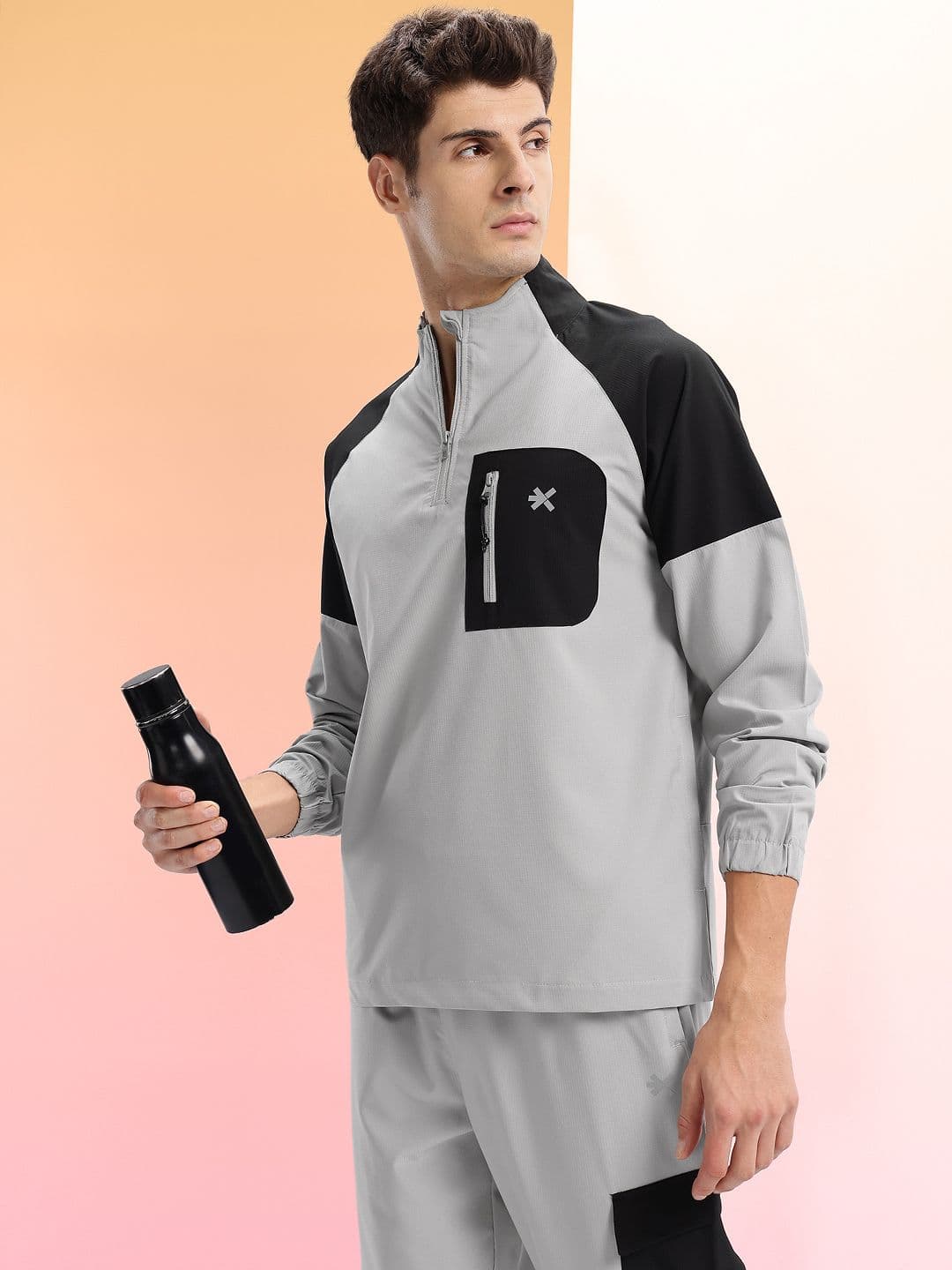 HRX by Hrithik Roshan Rapid-Dry Colourblocked Running Tracksuit - view 1