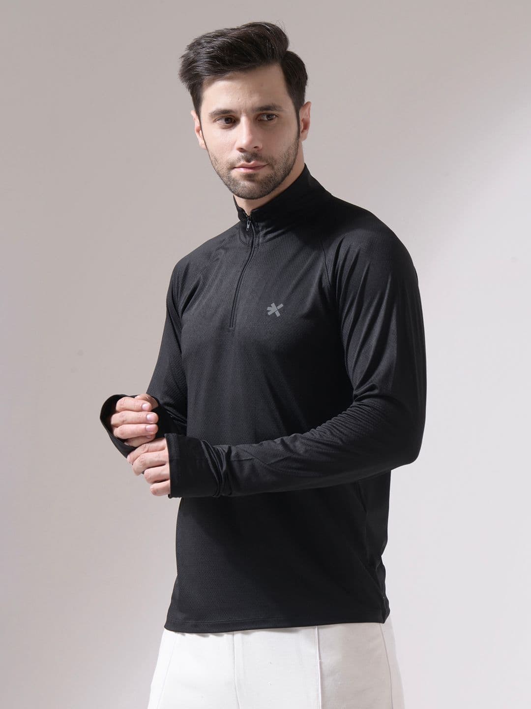 HRX by Hrithik Roshan Men Solid High Neck T-shirt - view 1